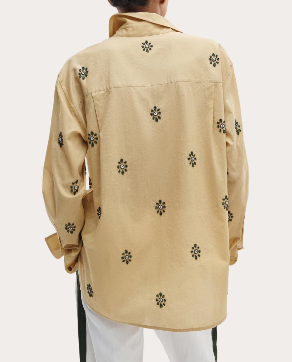Camisa Connie bordada Salute - Beige Beige-2