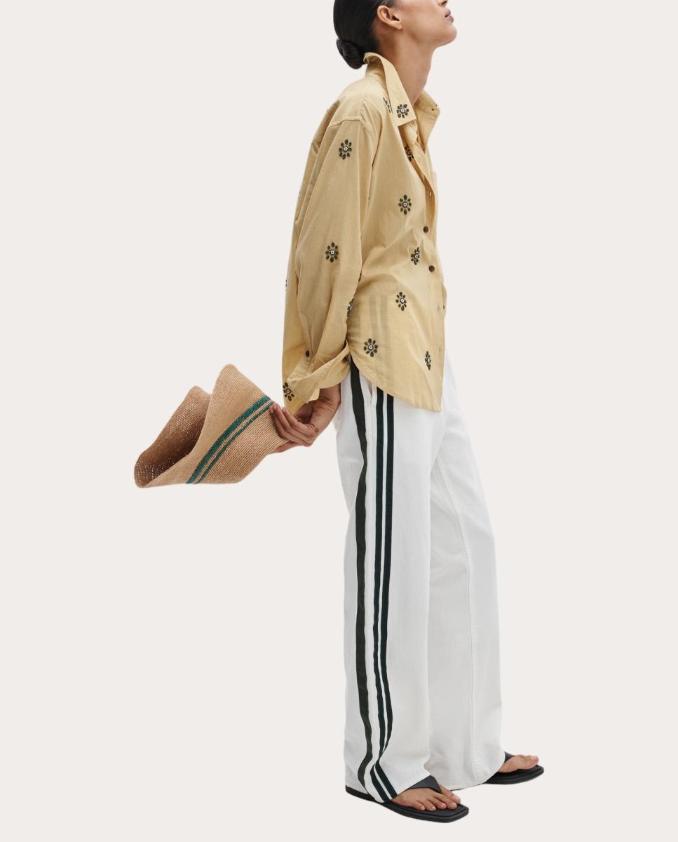 Camisa Connie bordada Salute - Beige Beige-3