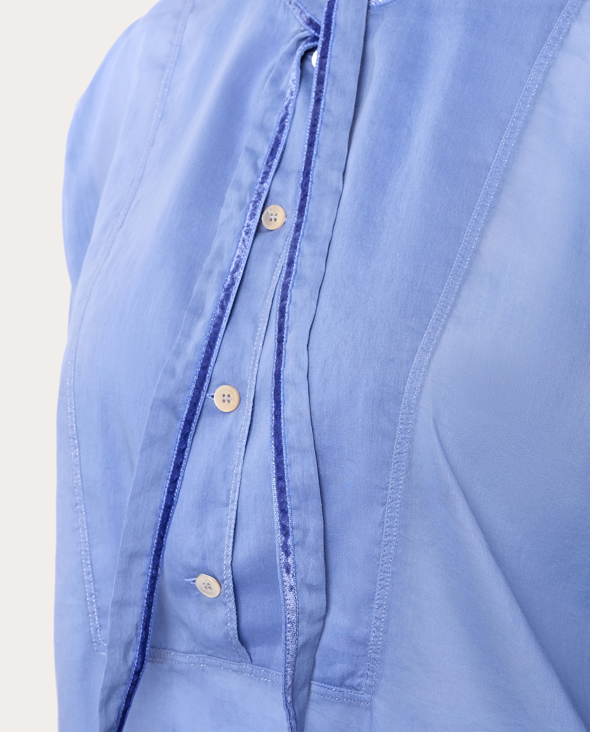 Camisa com Laço Azul-5