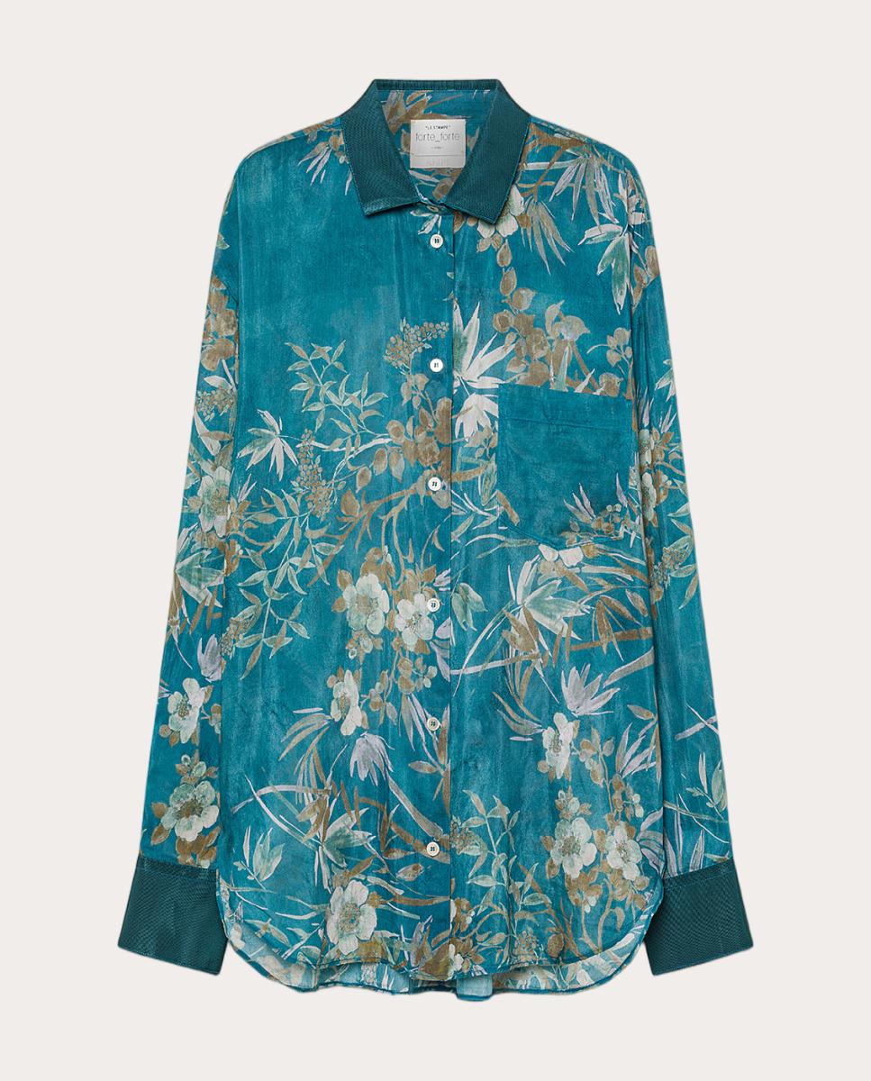Imagen 0 de Camisa vaporosa estampada Verde