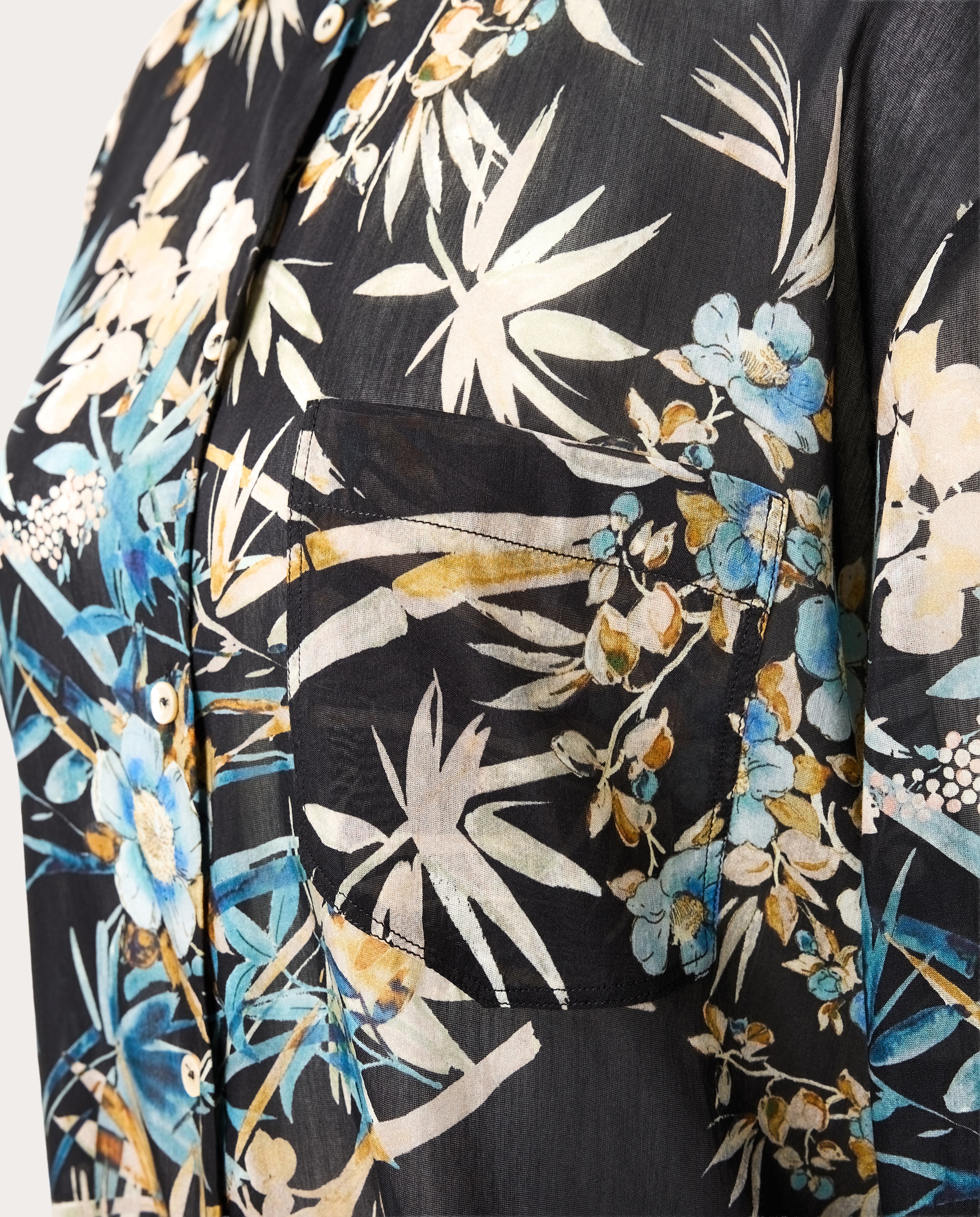 Camisa Vaporosa Estampada Multicolor-3