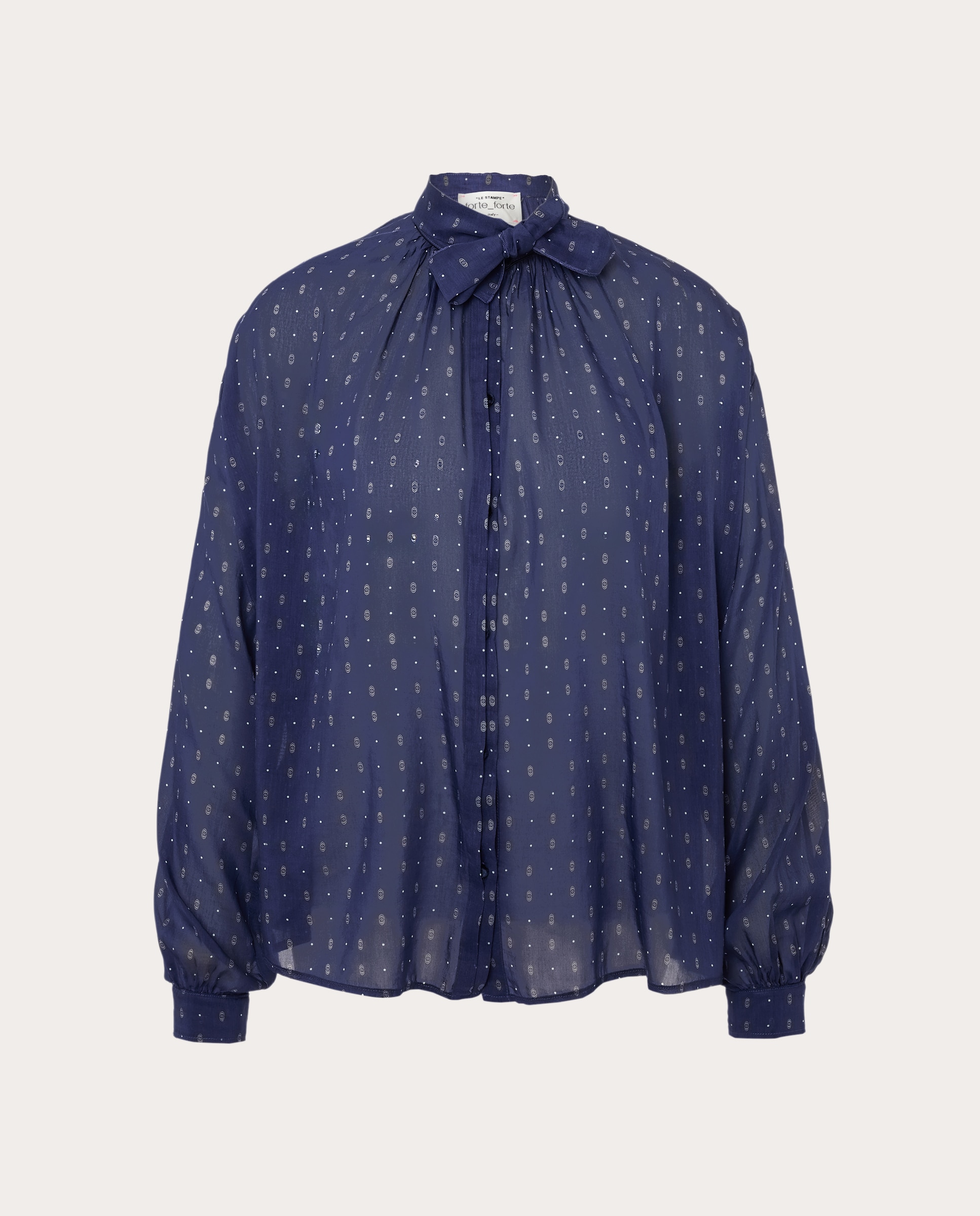 Camisa bohemia estampada - Azul Azul-1