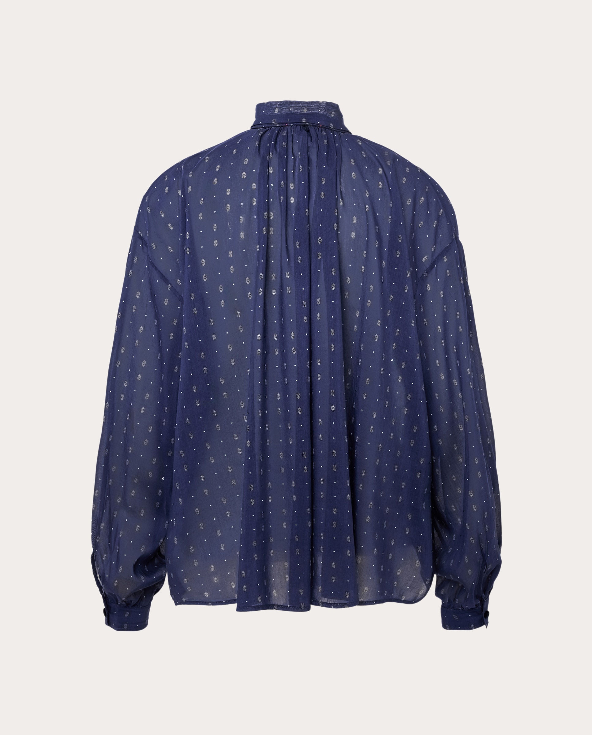 Camisa bohemia estampada - Azul Azul-2