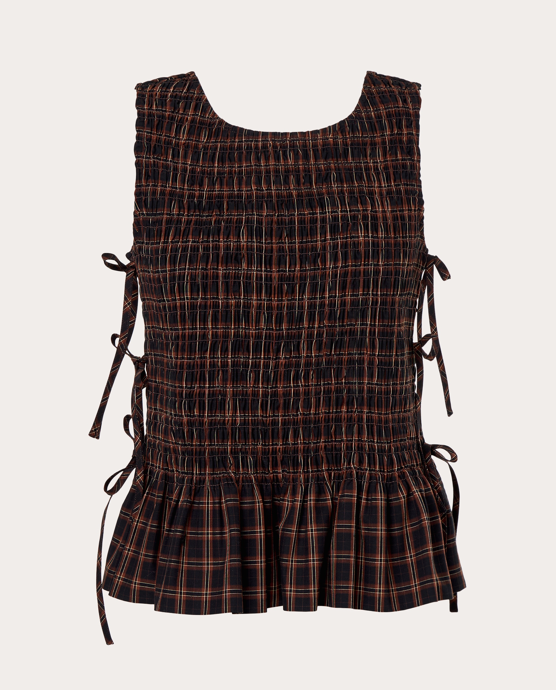 Imagen 0 de Blusa fruncida Marrón