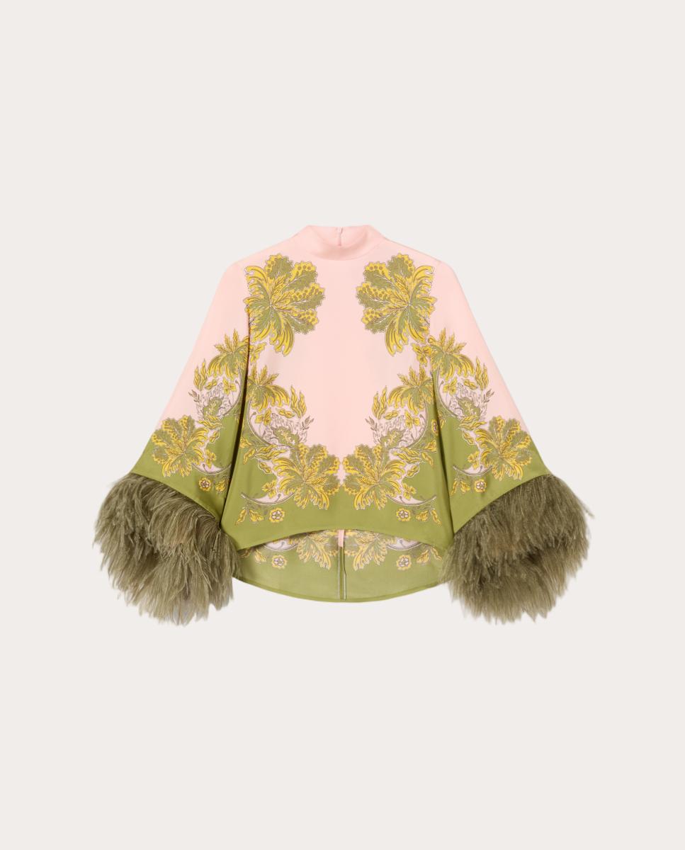 Imagen 0 de Blusa estampada de seda Rosa