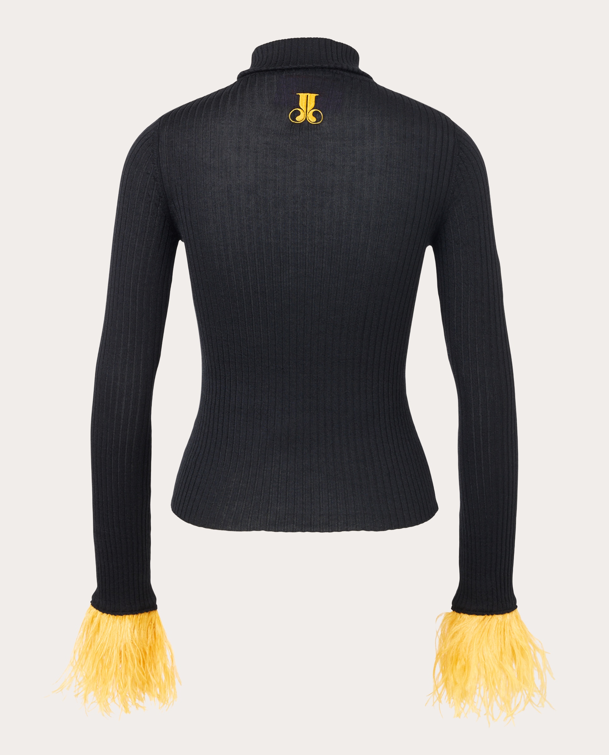 Imagen 2 de Jersey de cuello alto con plumas - Negro Negro