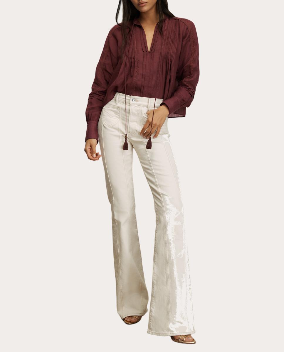 Blusa Sawyer de Ramio Bordeaux-4