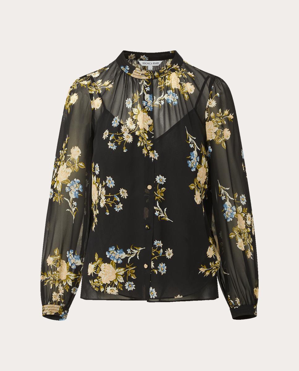 Imagen 0 de Blusa Ashlynn de seda Negro