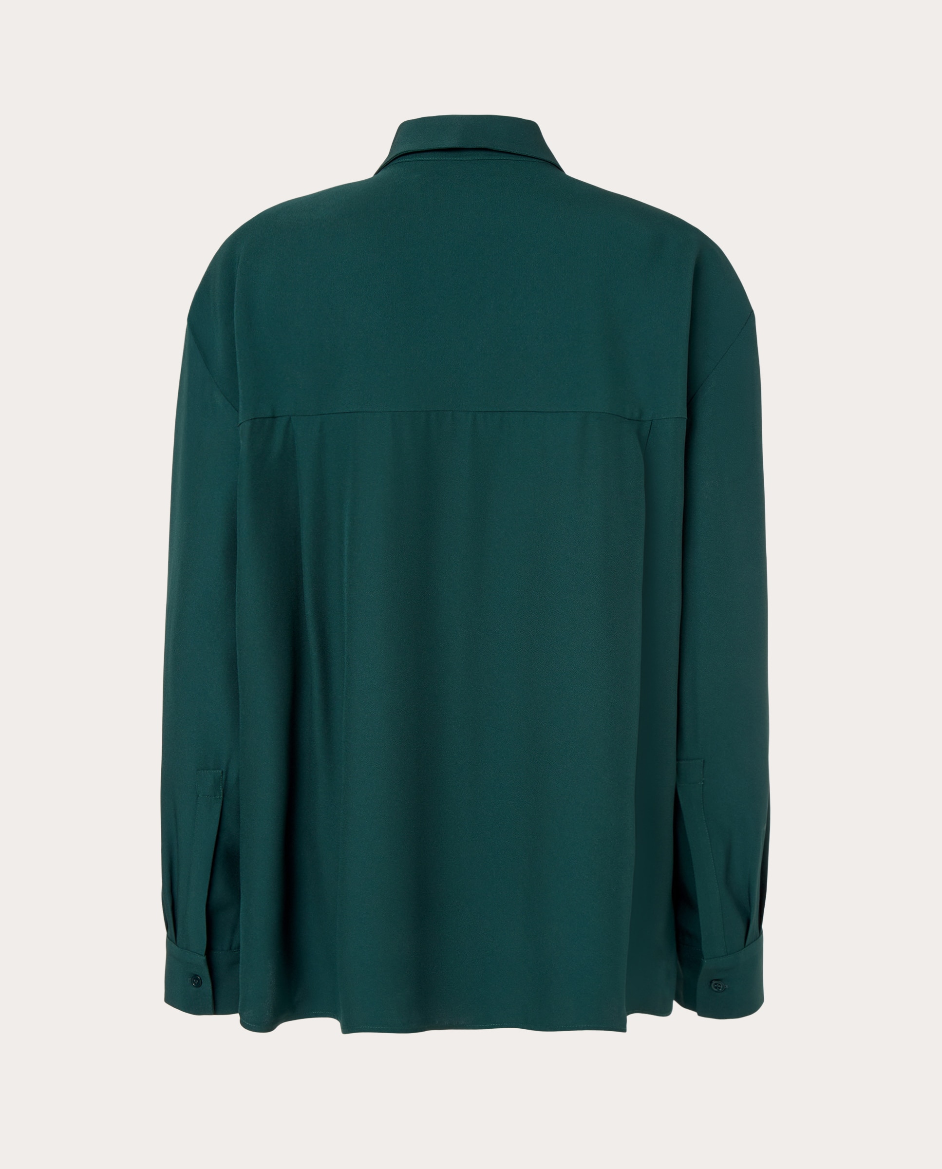 Camisa fluida Oana - Verde oscuro Verde oscuro-2