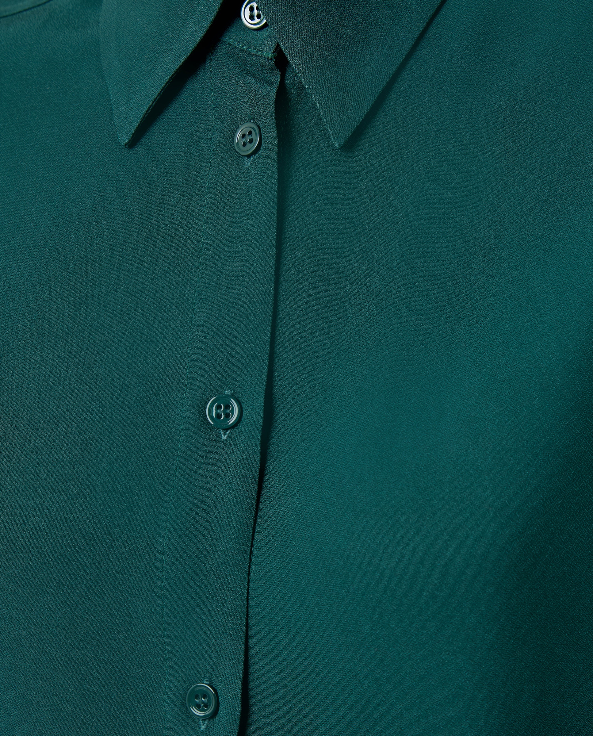 Camisa fluida Oana - Verde oscuro Verde oscuro-3
