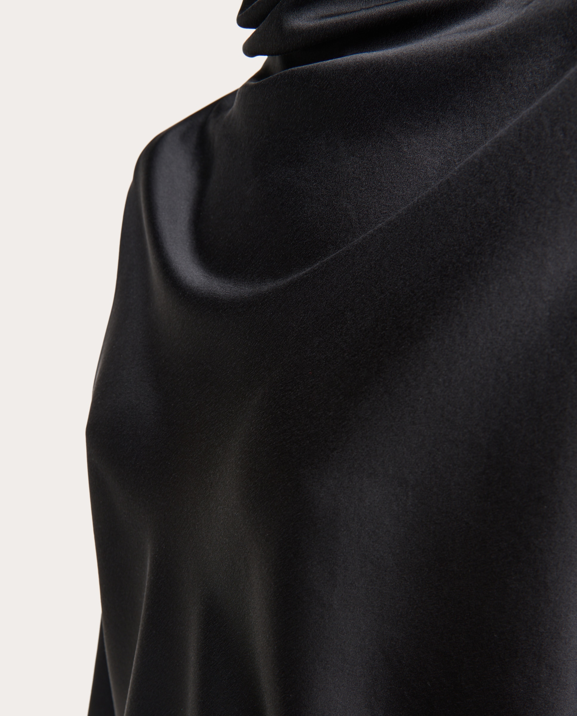 Camisa de seda Preto-3