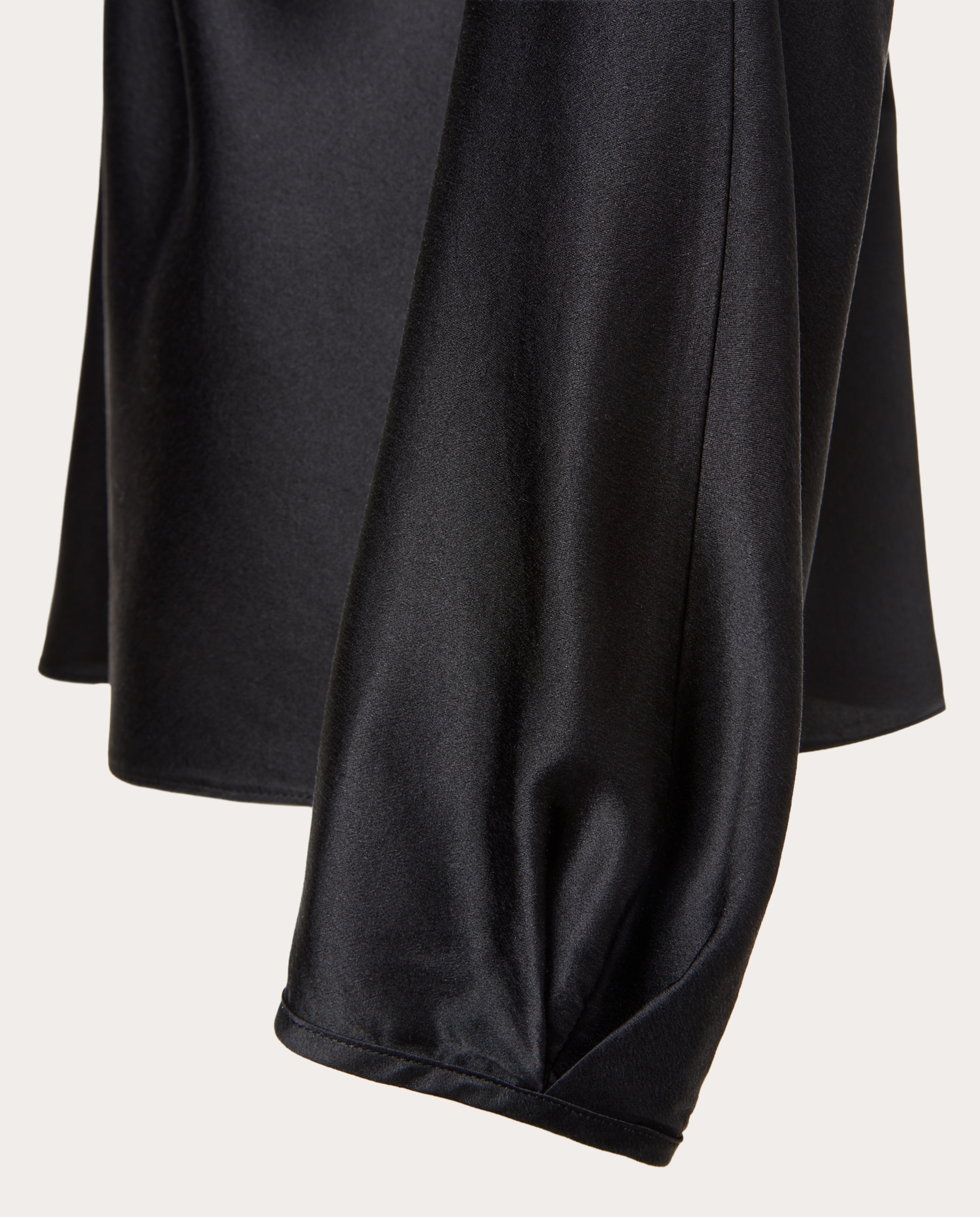 Camisa de seda Preto-4