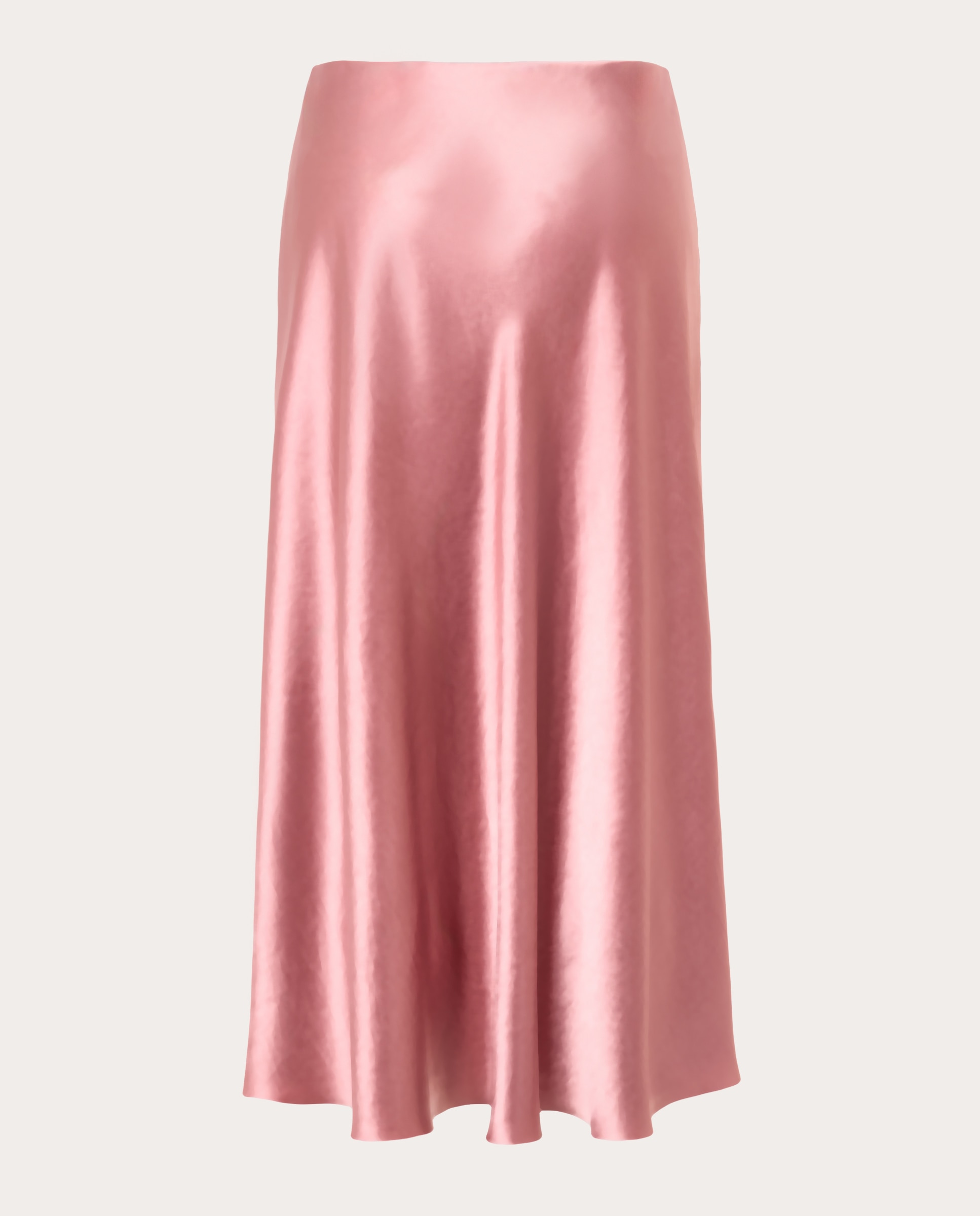 Falda slip al bies con bajo moldeado - Rosa Rosa-2