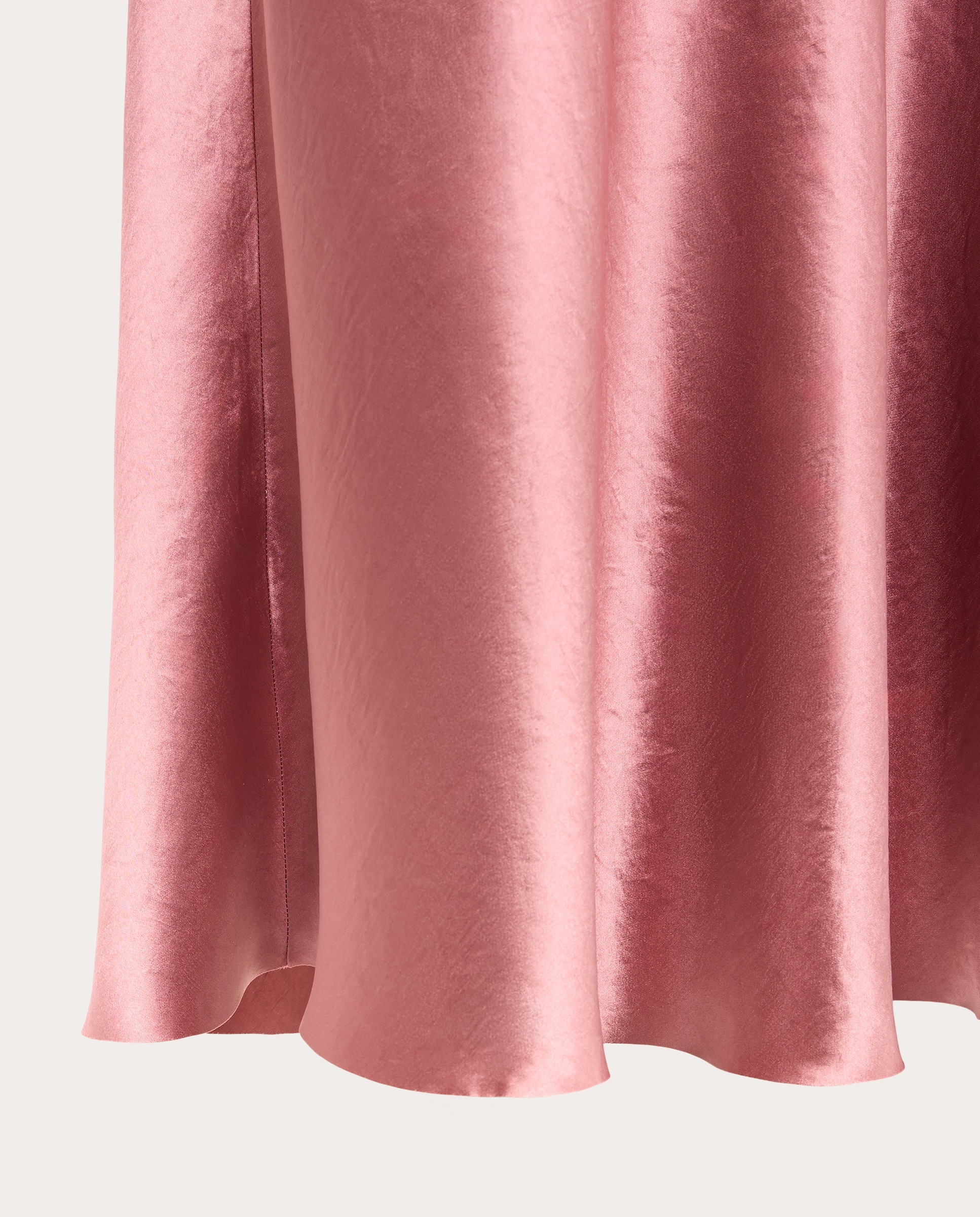 Falda slip al bies con bajo moldeado - Rosa Rosa-3