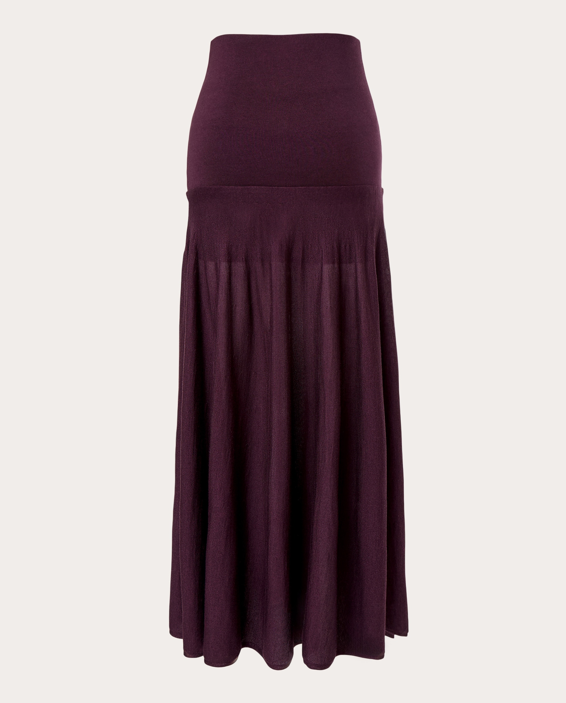 Imagen 1 de Falda maxi plisada de punto Morado
