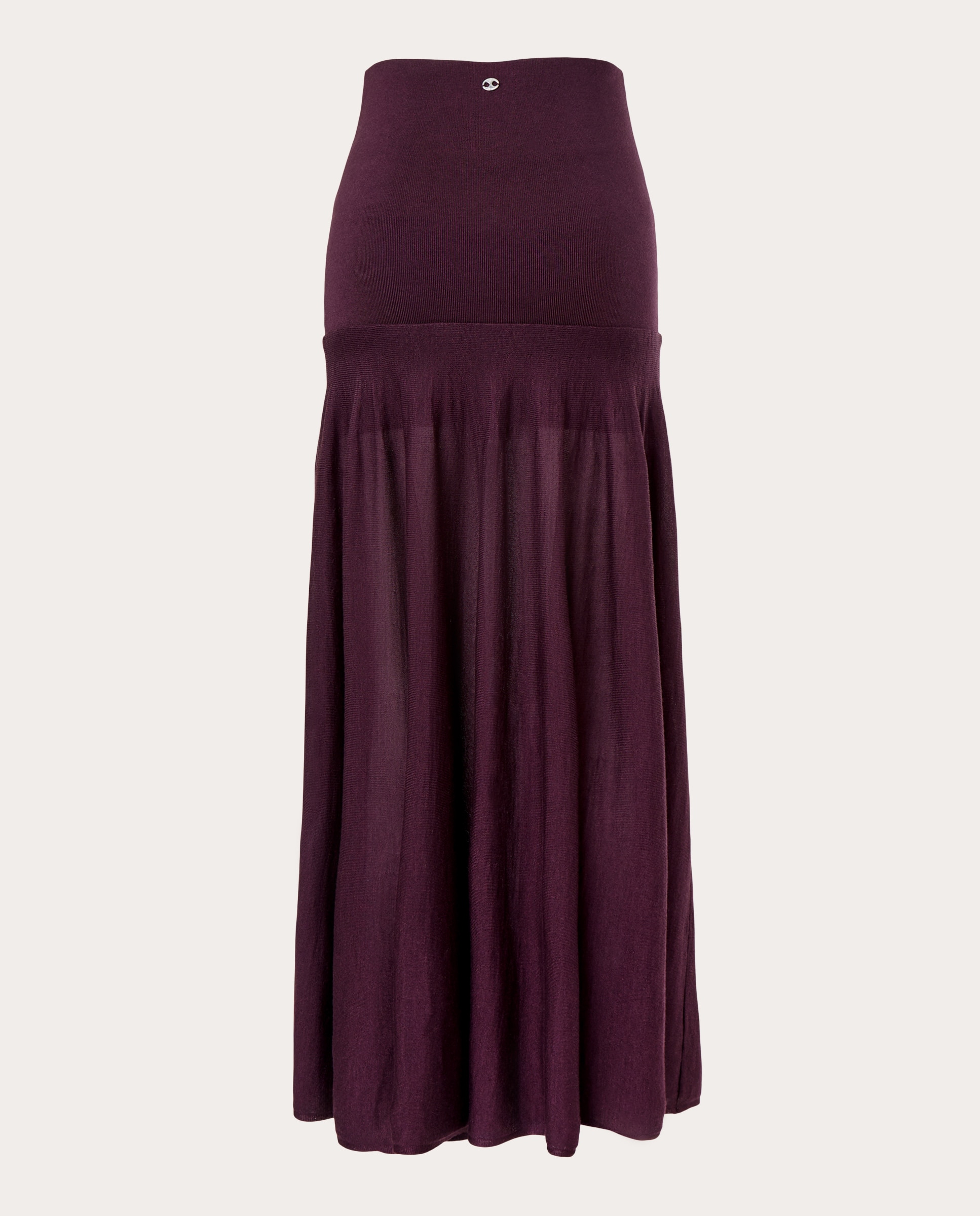 Imagen 2 de Falda maxi plisada de punto - Morado Morado