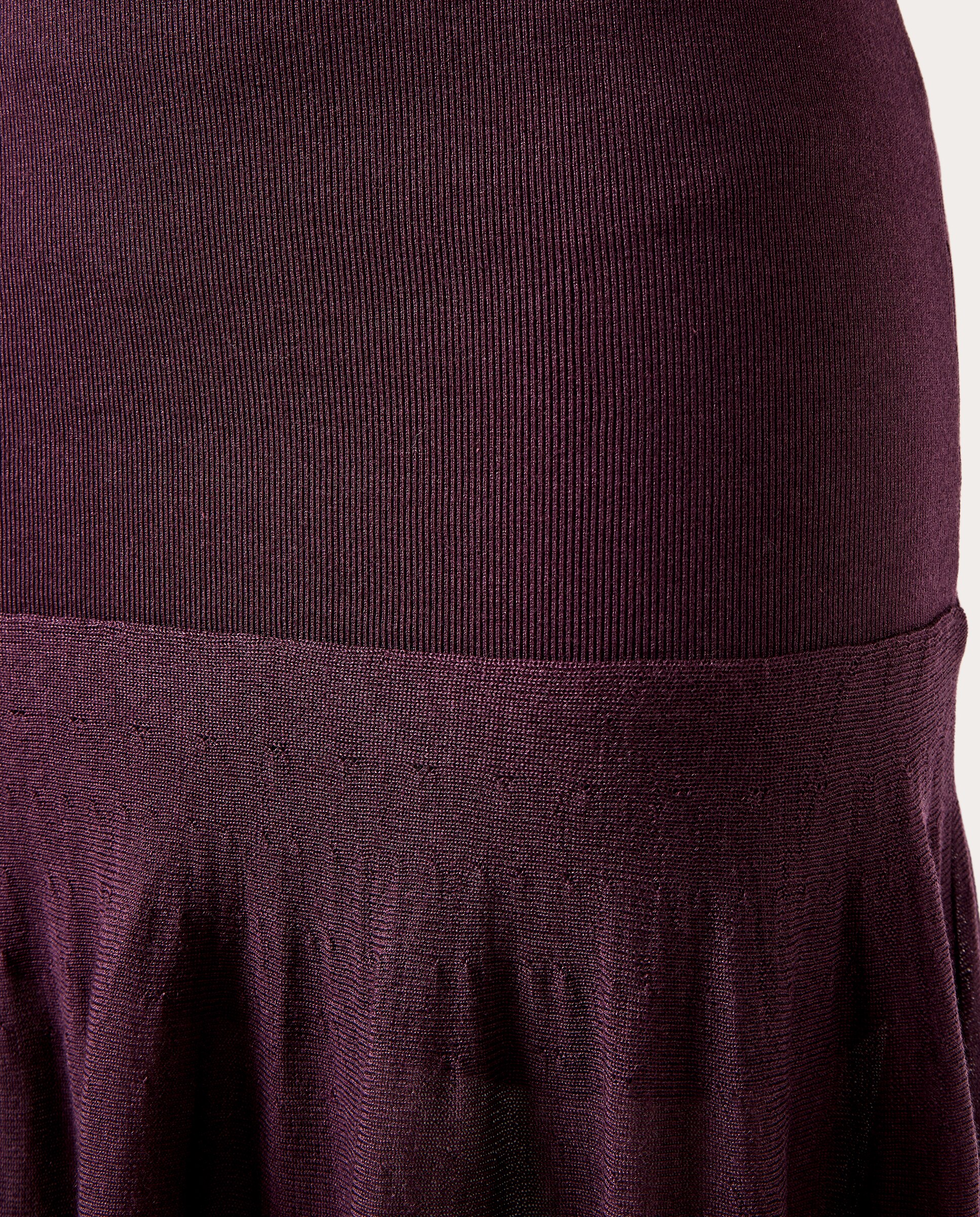Imagen 3 de Falda maxi plisada de punto - Morado Morado