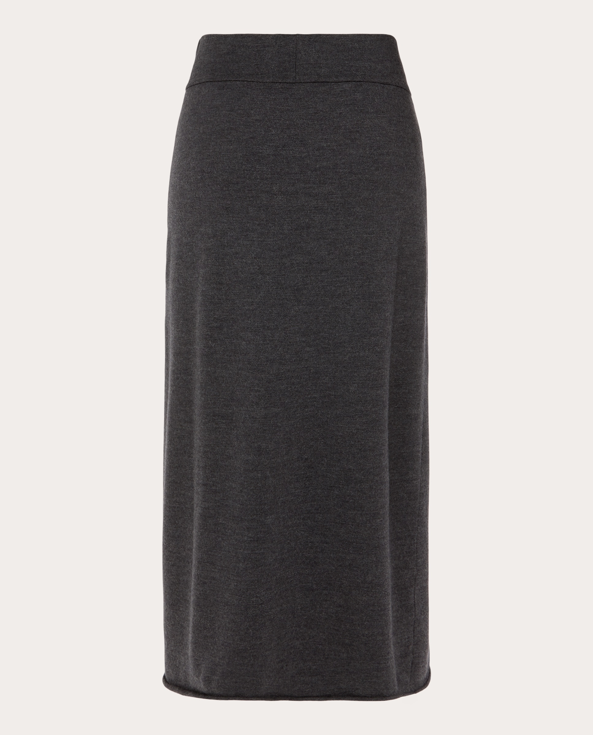Falda Penna Charme de lana virgen - Gris Gris-2