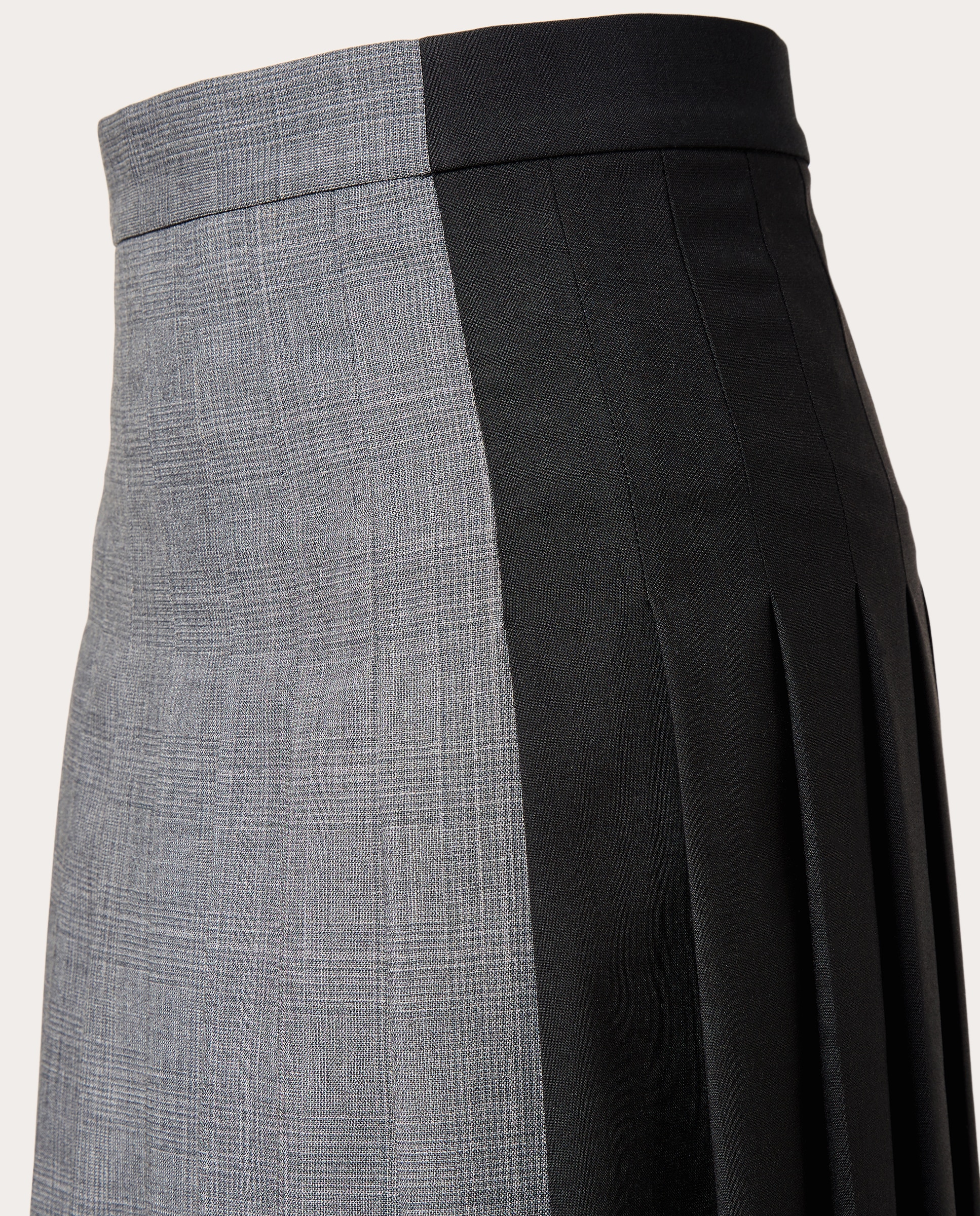 Falda Amene plisada - Gris Gris-3