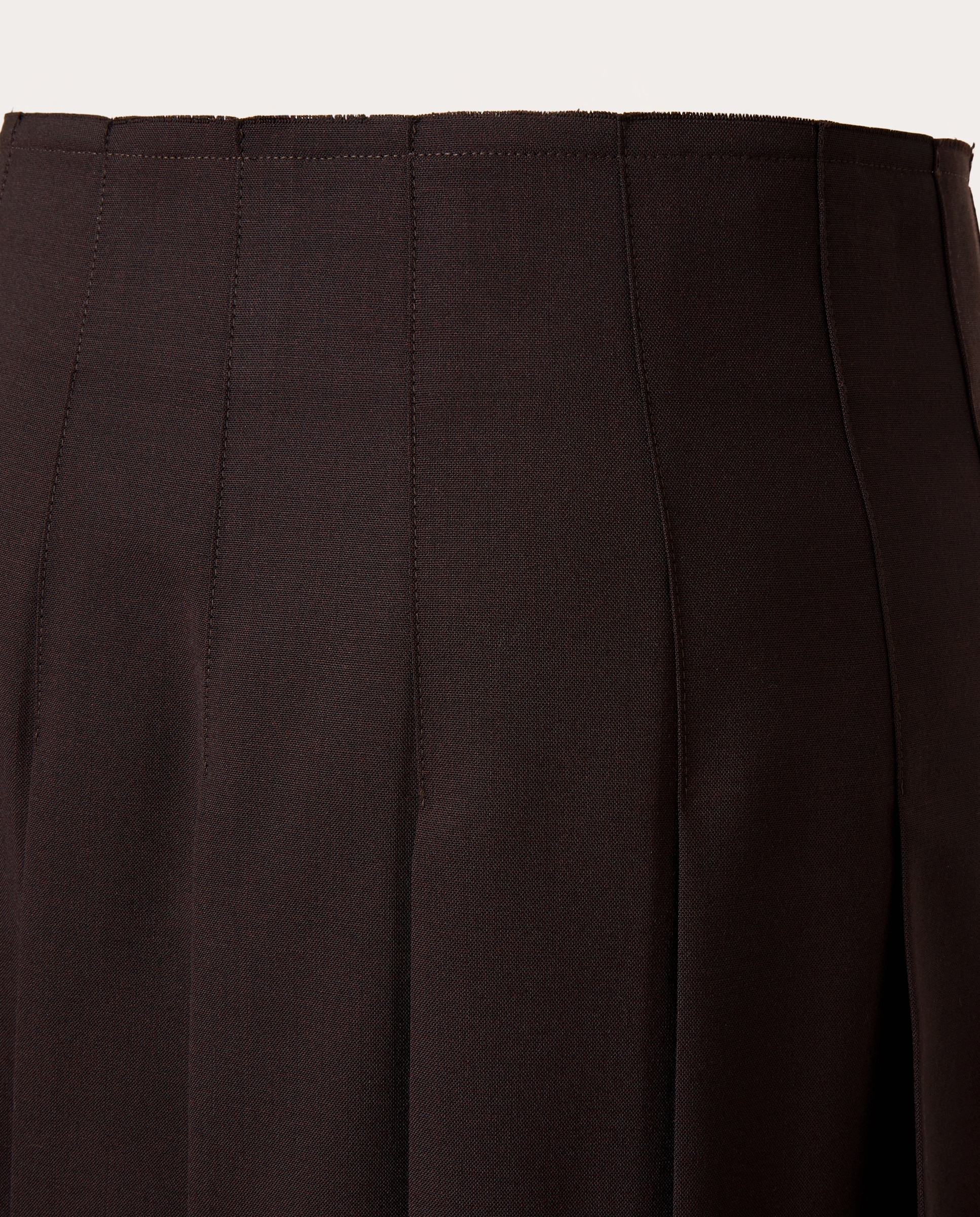 Falda Gilles lana - Marrón oscuro Marrón oscuro-4