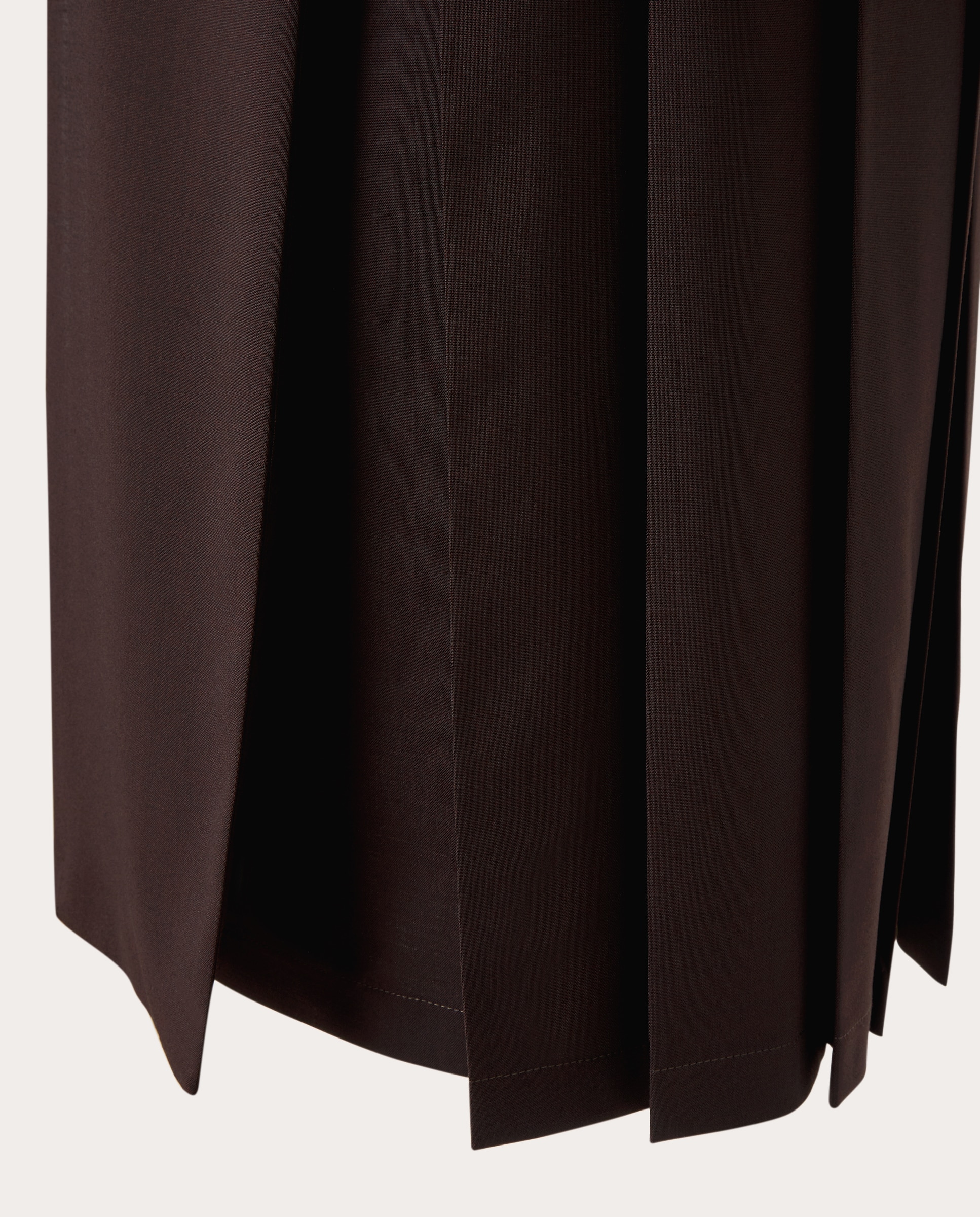 Falda Gilles lana - Marrón oscuro Marrón oscuro-5