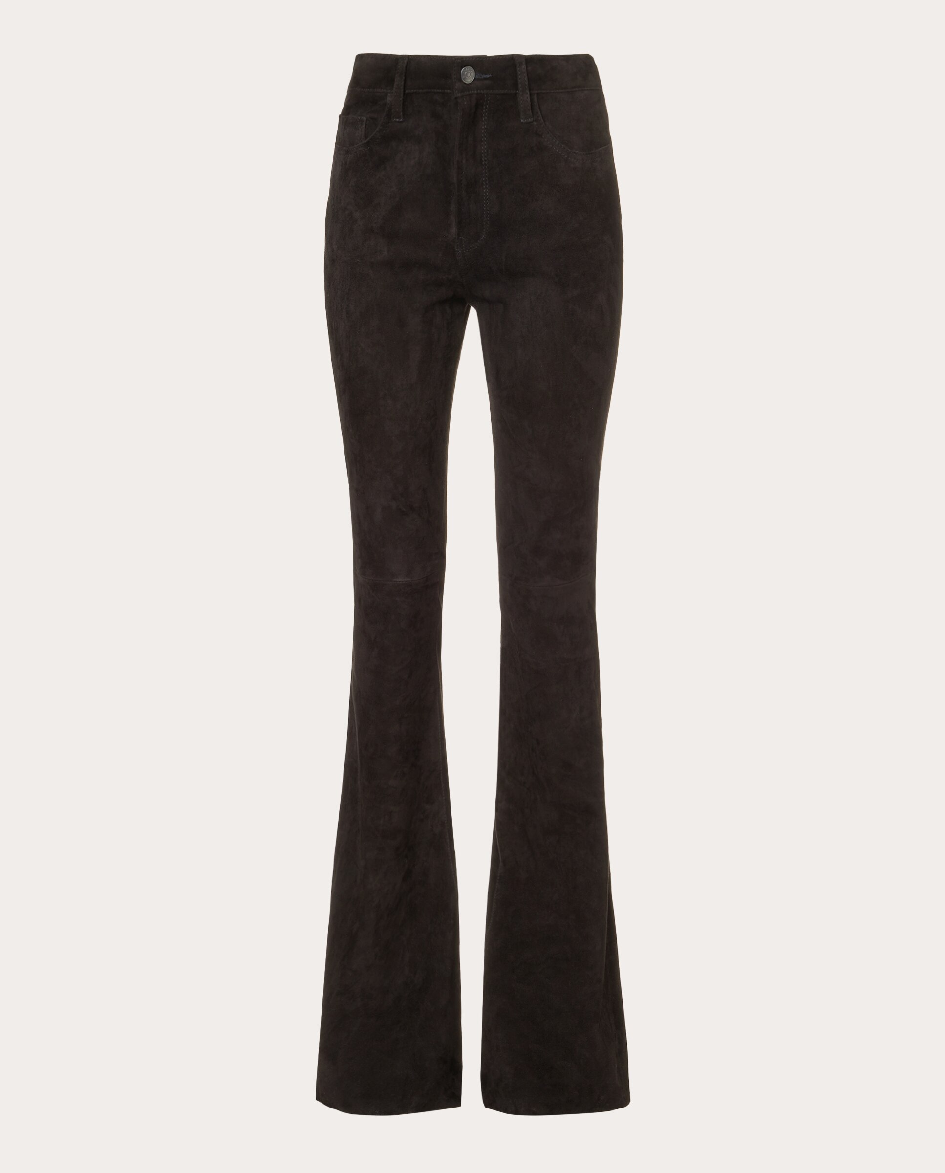 Imagen 0 de Pantalón flare de ante Negro