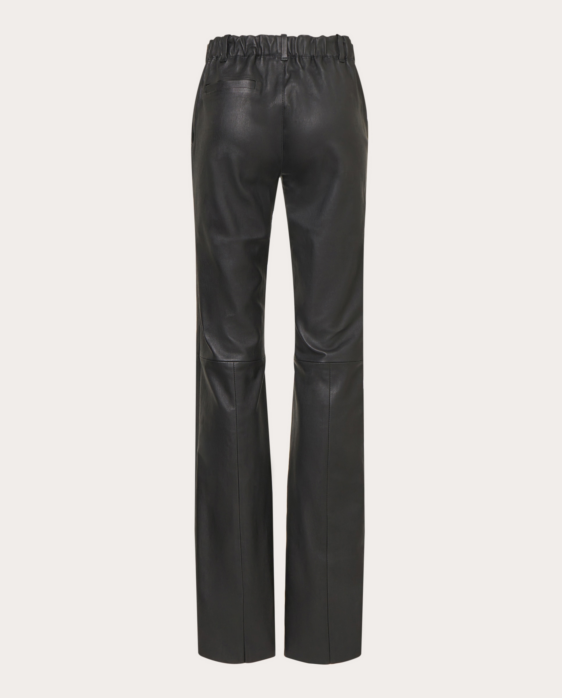Pantalón flare de piel - Negro Negro-2