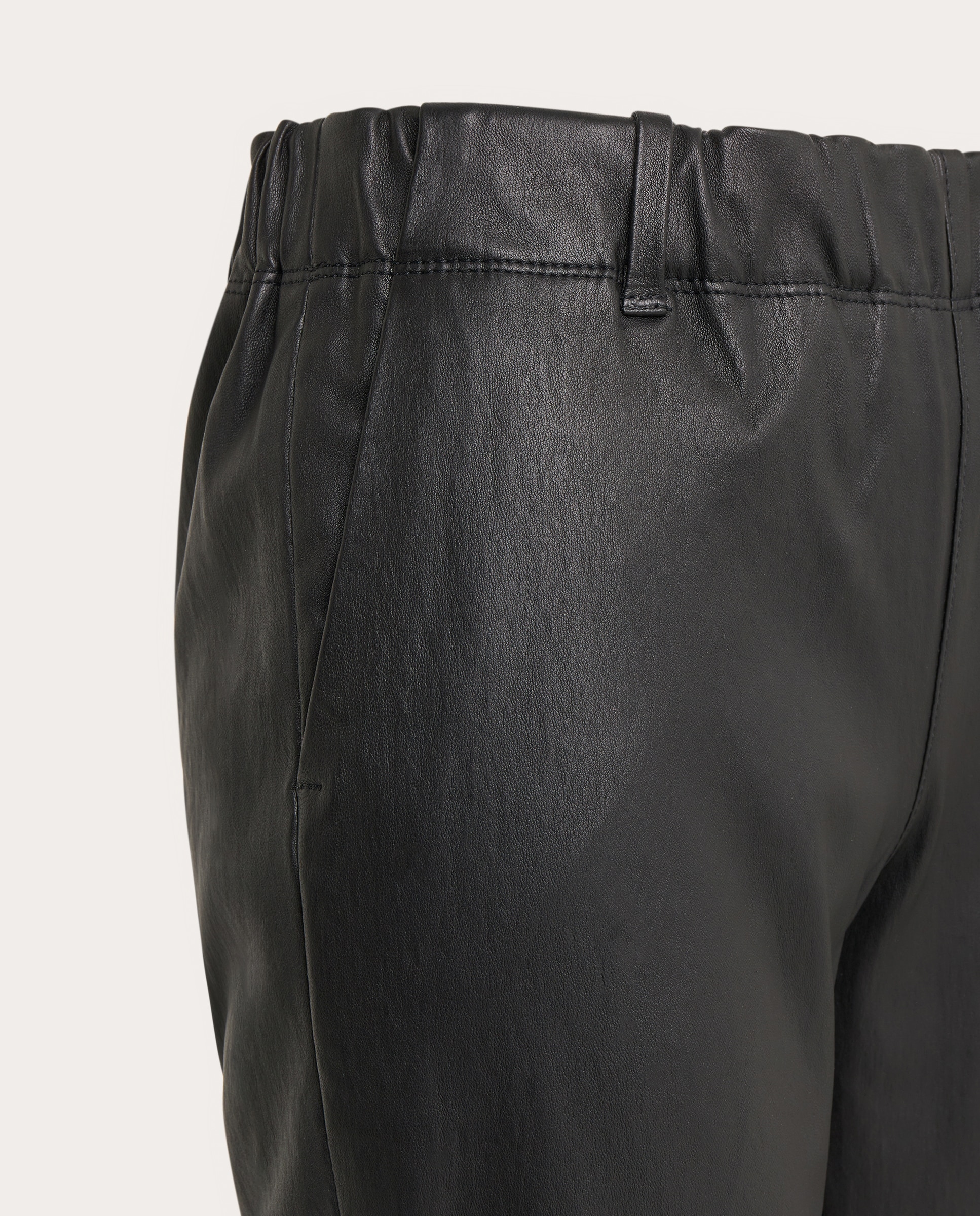 Pantalón flare de piel - Negro Negro-3