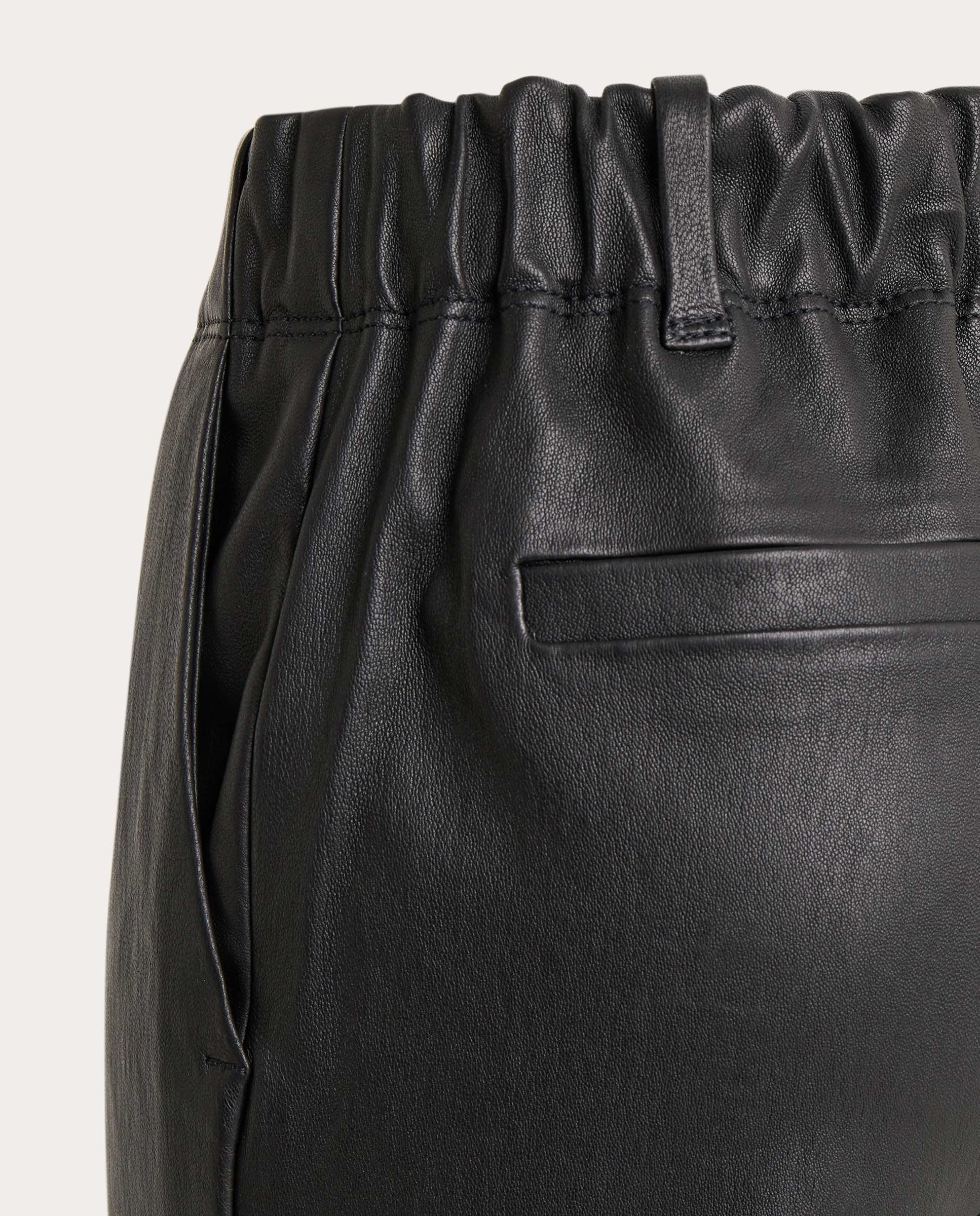 Pantalón flare de piel - Negro Negro-4