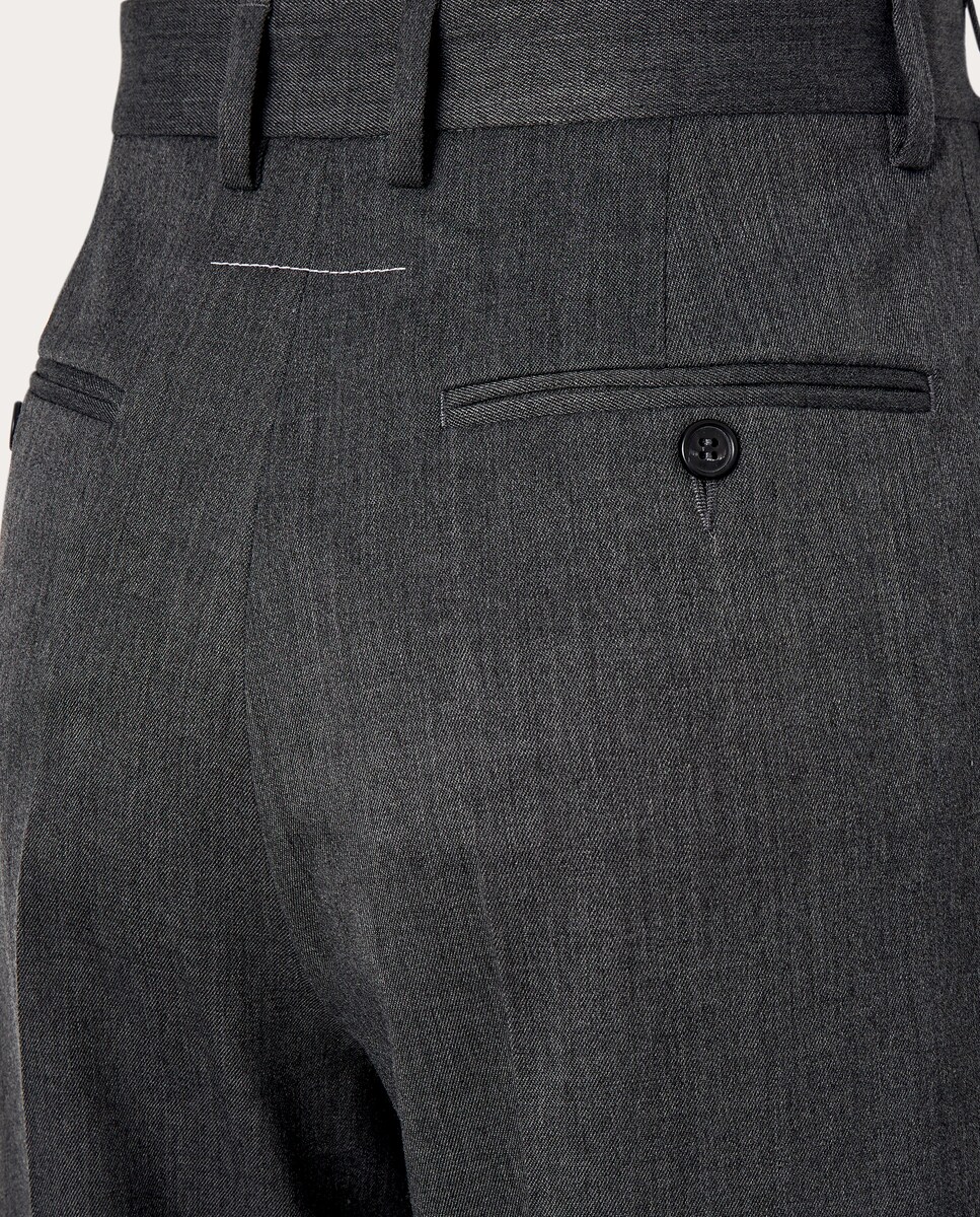Pantalón ancho Gris-4
