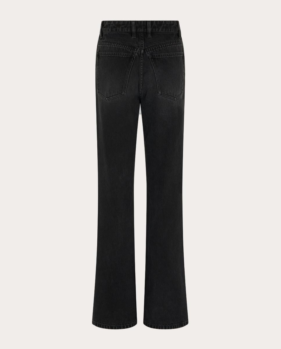 Pantalón recto de algodón - Negro Negro-2