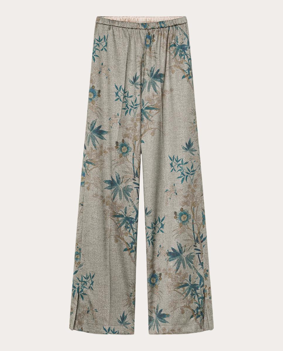 Imagen 0 de Pantalón ancho estampado Verde