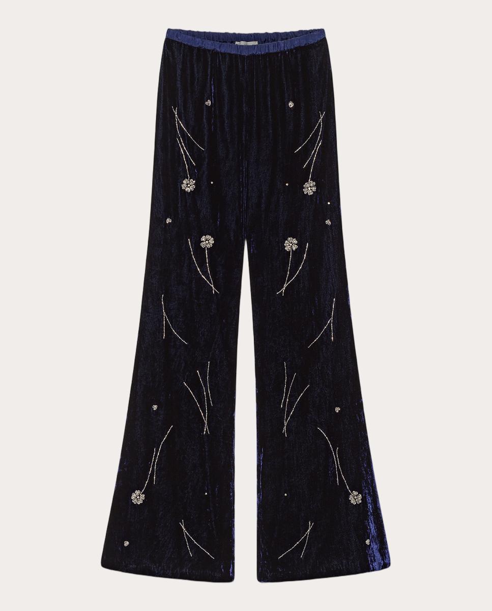 Imagen 0 de Pantalón ancho bordado Azul marino