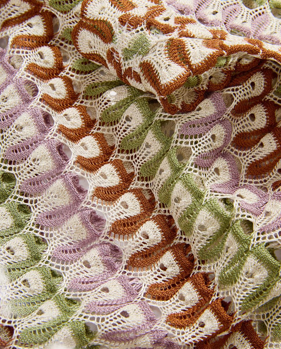 Calças Fatima de Crochet Cru-4