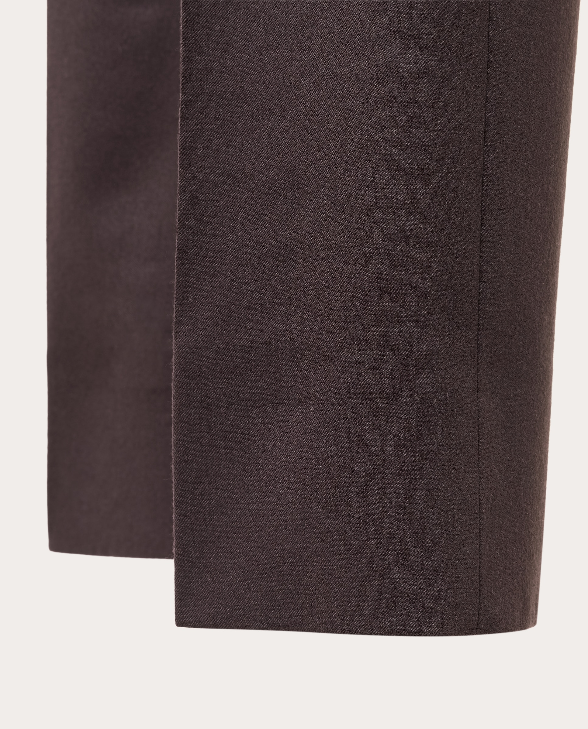 Pantalón recto de talle alto con detalle de cremallera - Marrón oscuro Marrón oscuro-5