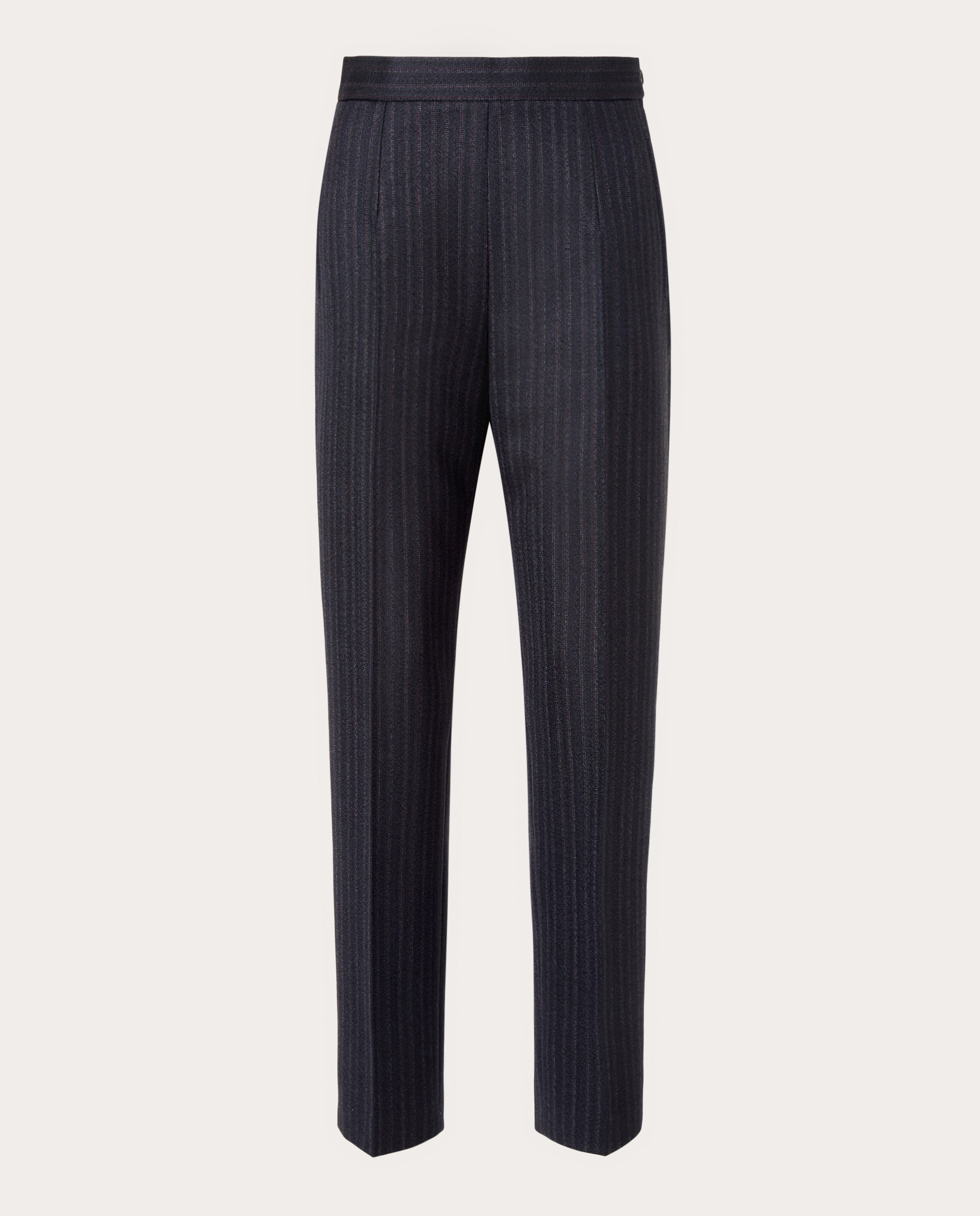 Imagen 1 de Pantalón de lana con raya diplomática Azul marino