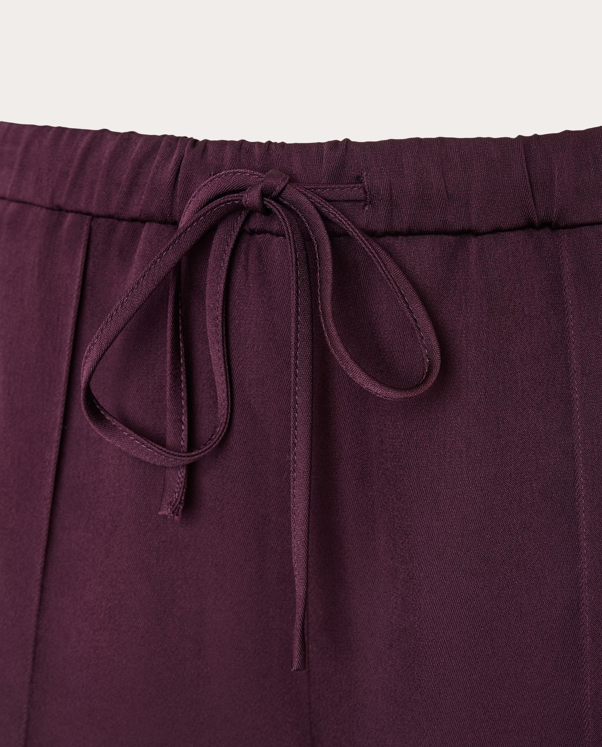 Pantalón sastre de tiro medio en triacetato Blackberry - Morado Morado-4