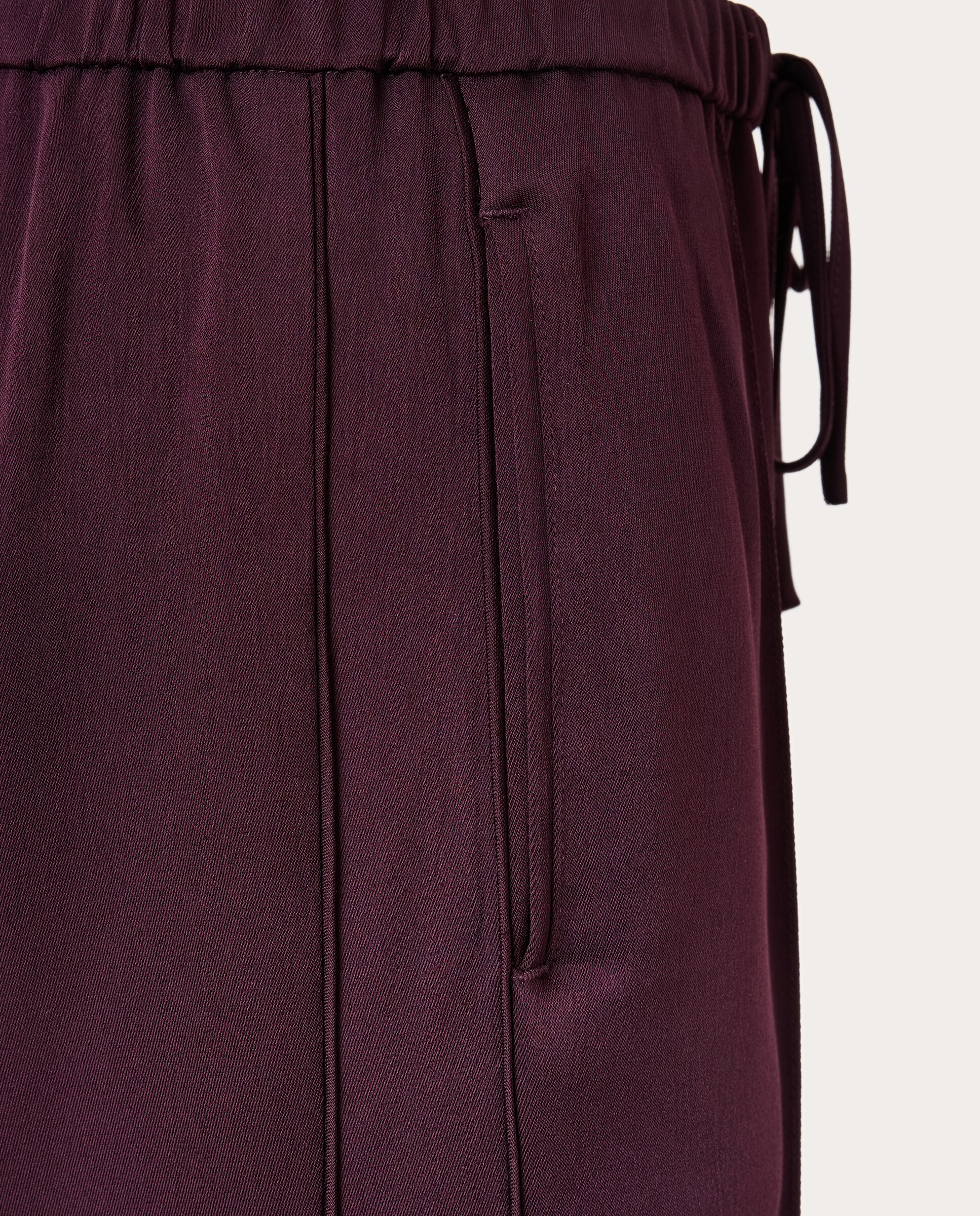 Pantalón sastre de tiro medio en triacetato Blackberry - Morado Morado-5