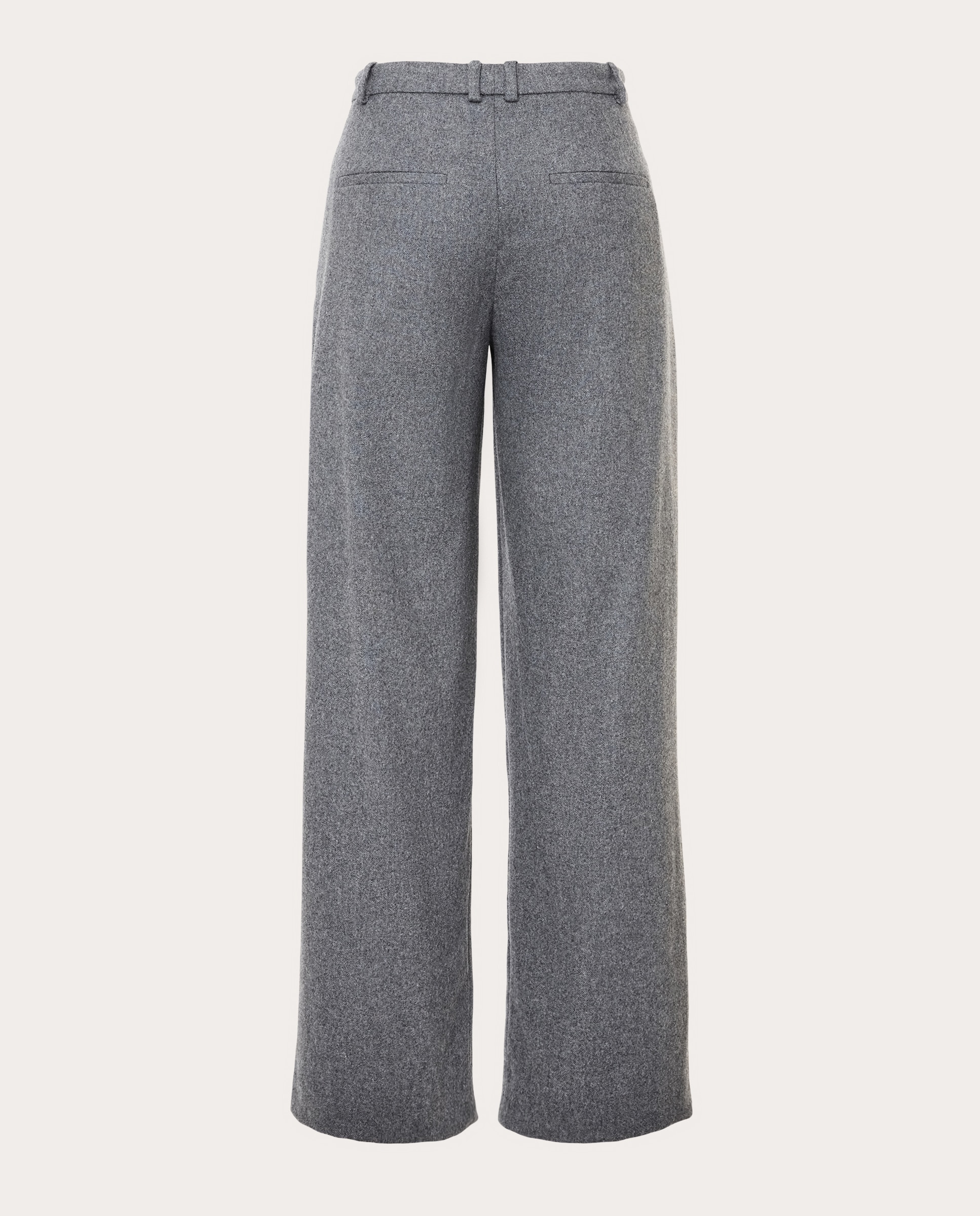 Pantalón Camille wide leg de franela Gris medio - Gris Gris-2