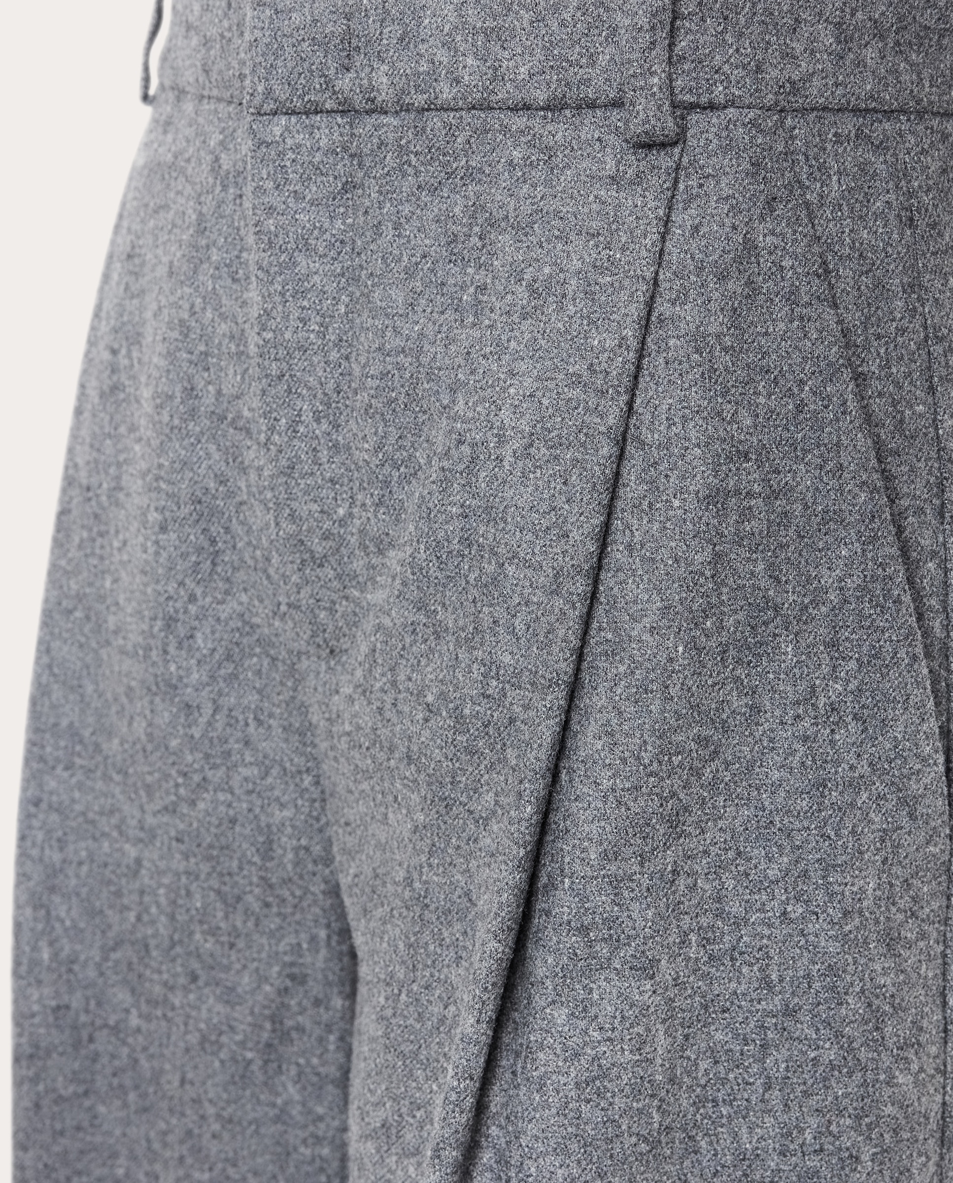 Pantalón Camille wide leg de franela Gris medio - Gris Gris-3