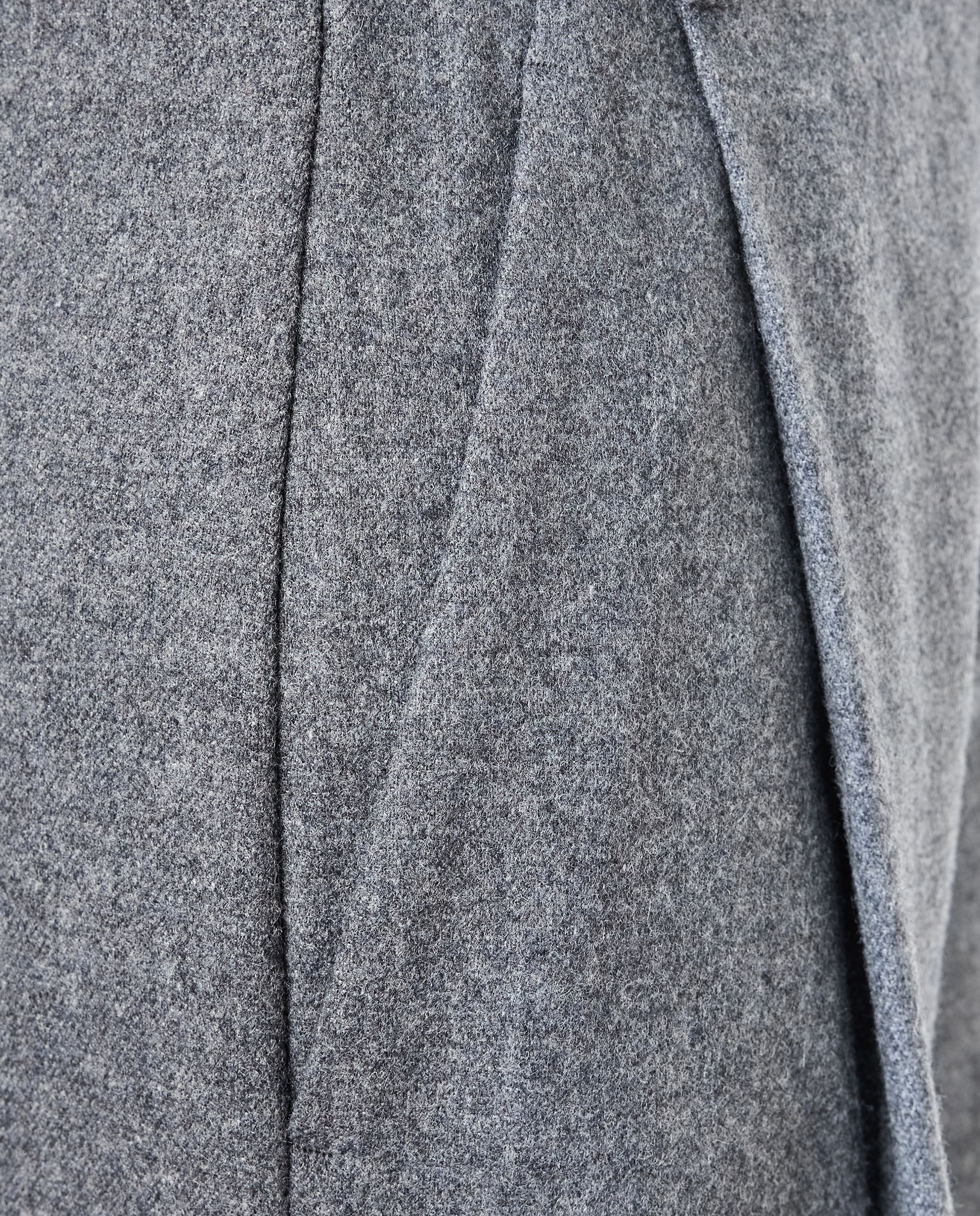 Pantalón Camille wide leg de franela Gris medio - Gris Gris-4