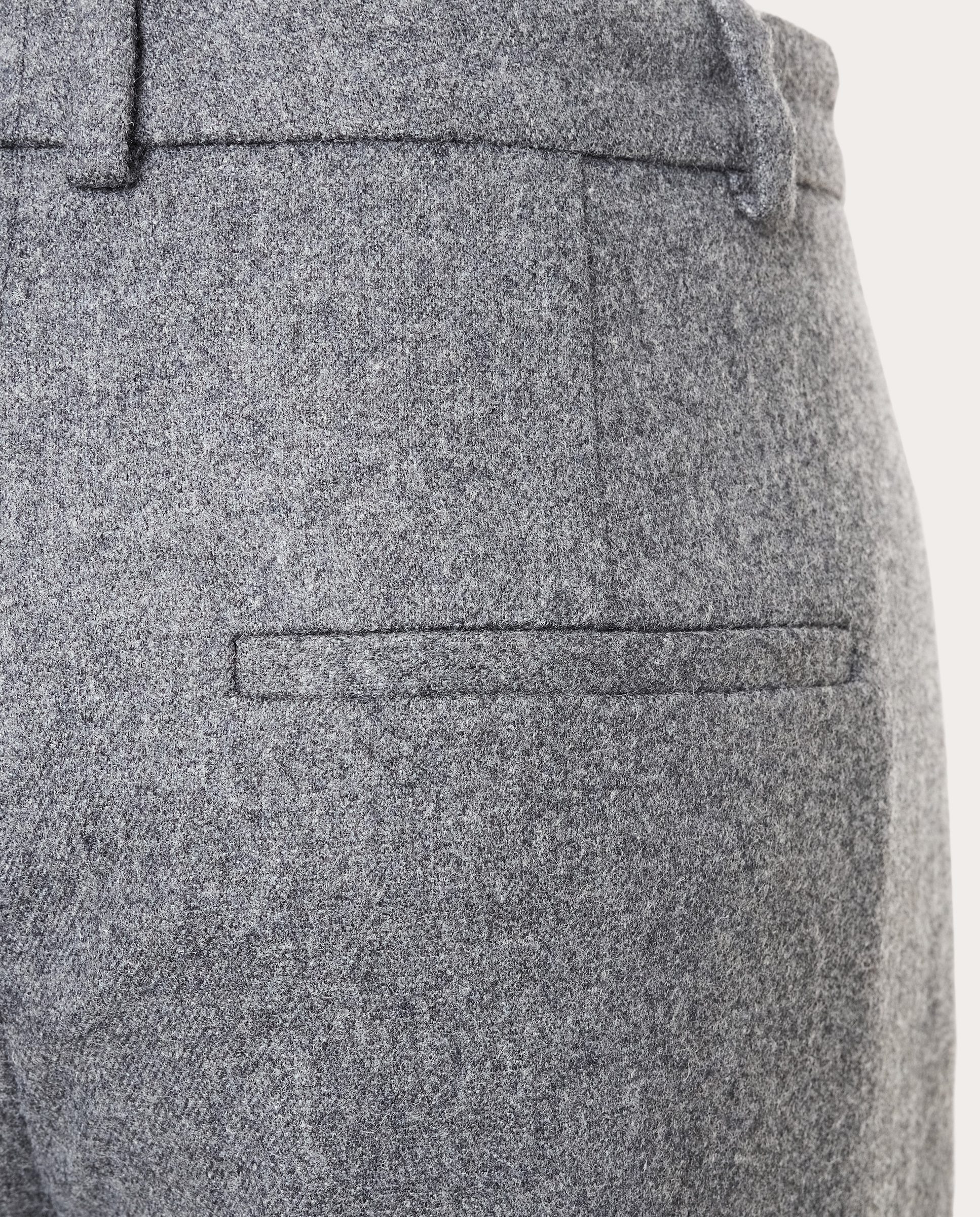 Pantalón Camille wide leg de franela Gris medio - Gris Gris-5
