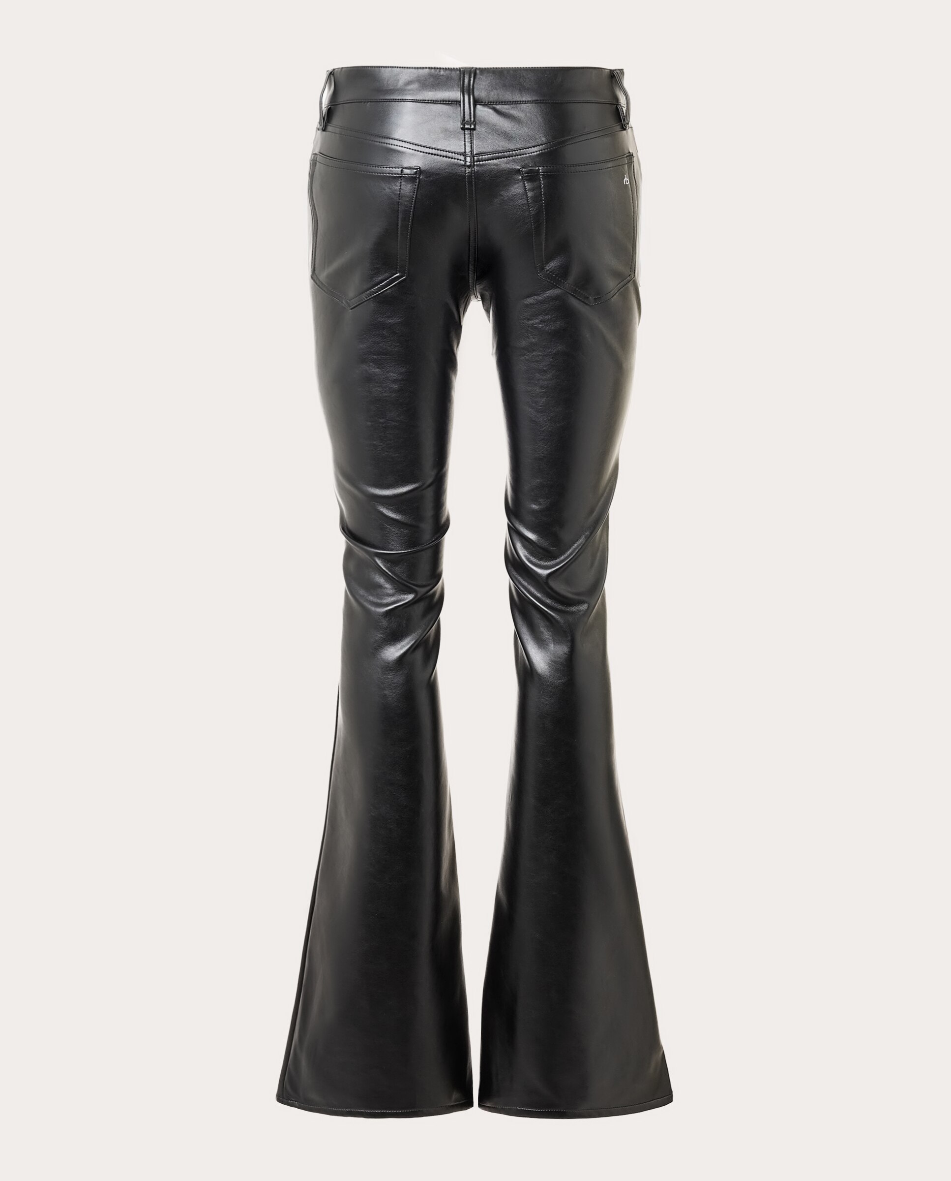 Imagen 2 de Pantalón Kinsley low-rise efecto piel - Negro Negro