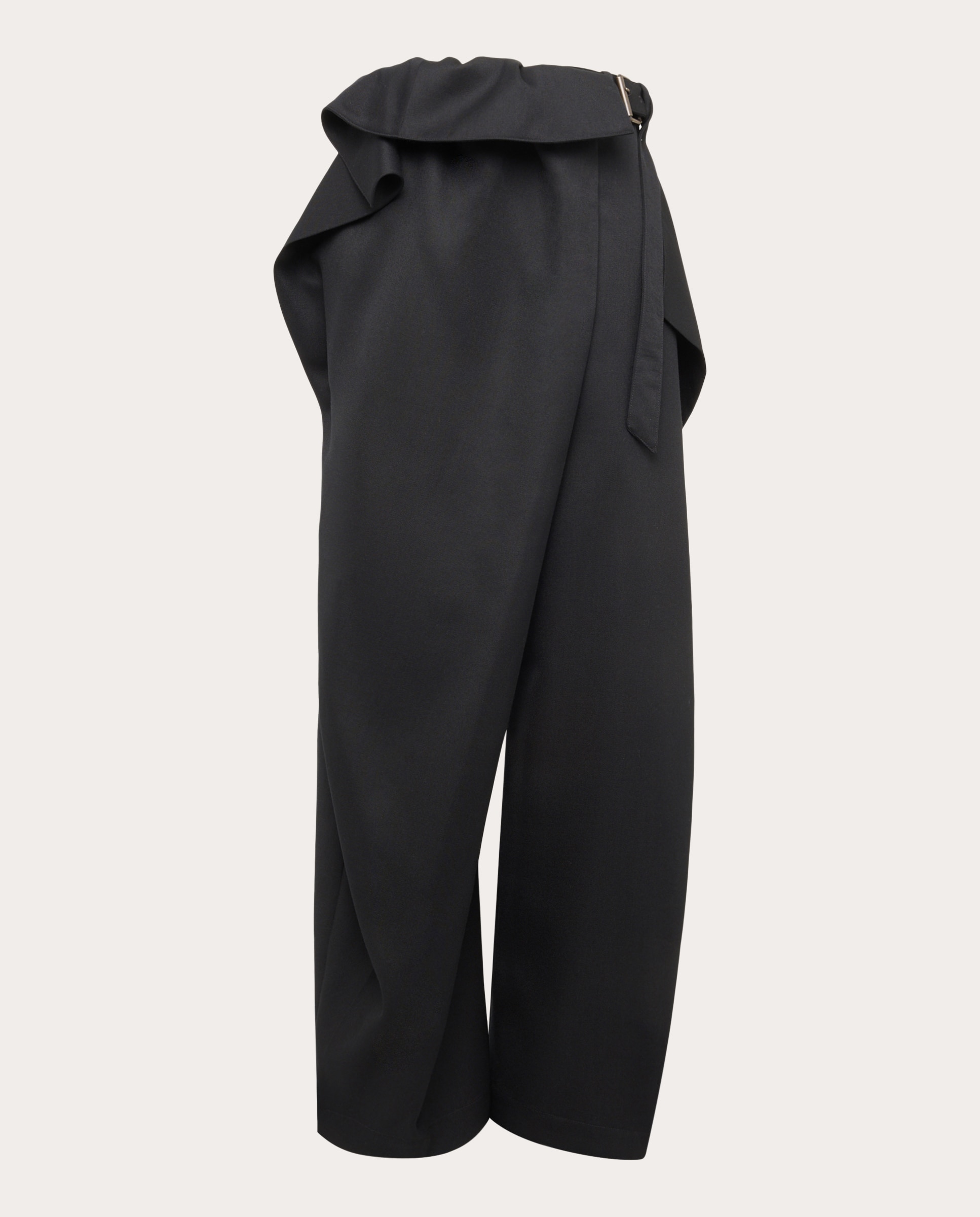 Imagen 1 de Pantalón con cintura fold-over Negro