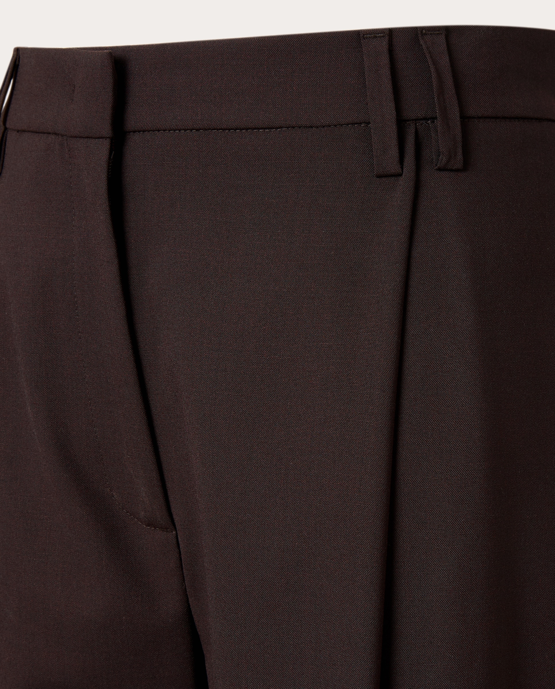 Pantalón Smoke lana - Marrón oscuro Marrón oscuro-3