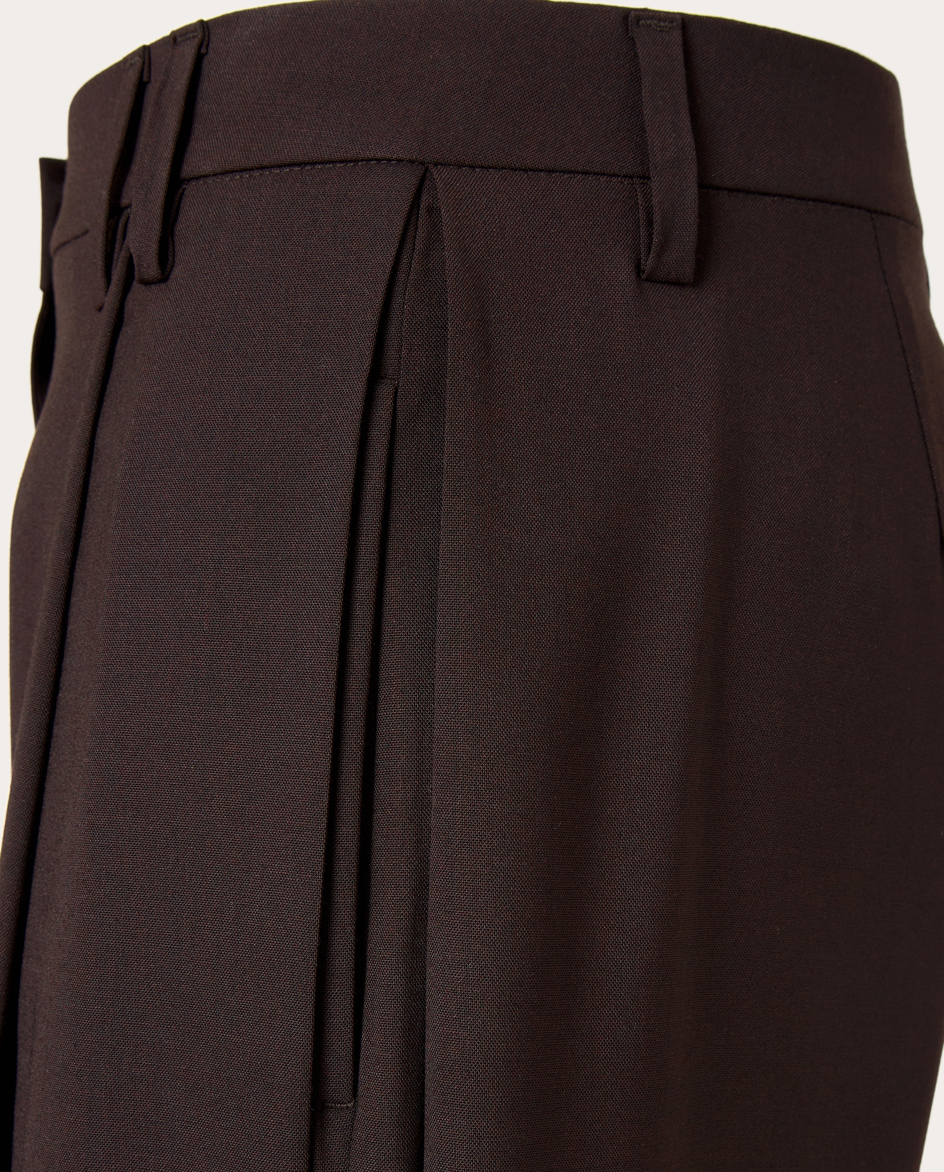 Pantalón Smoke lana - Marrón oscuro Marrón oscuro-4