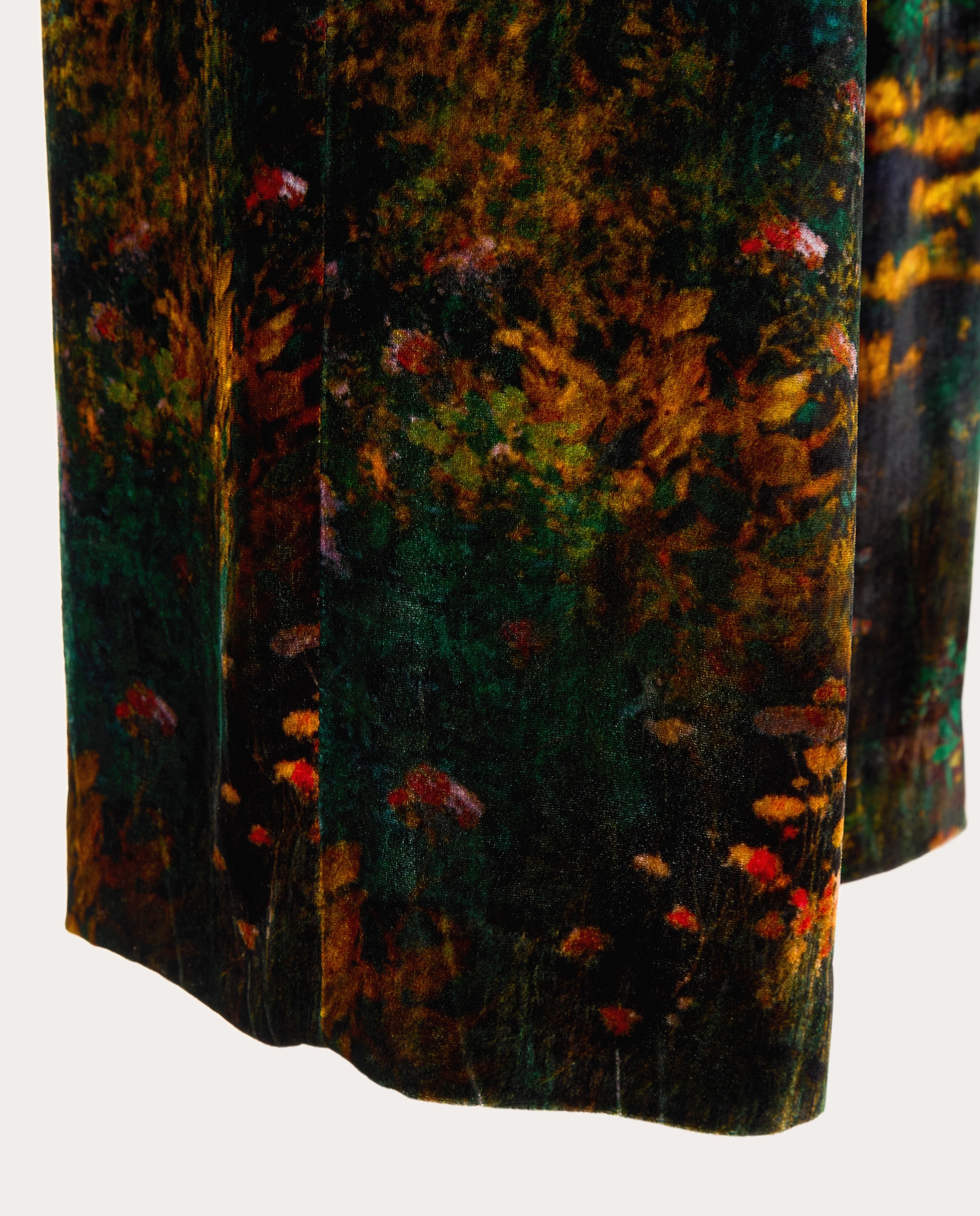 Calças com Estampado de Campos de Gramíneas Verde-4
