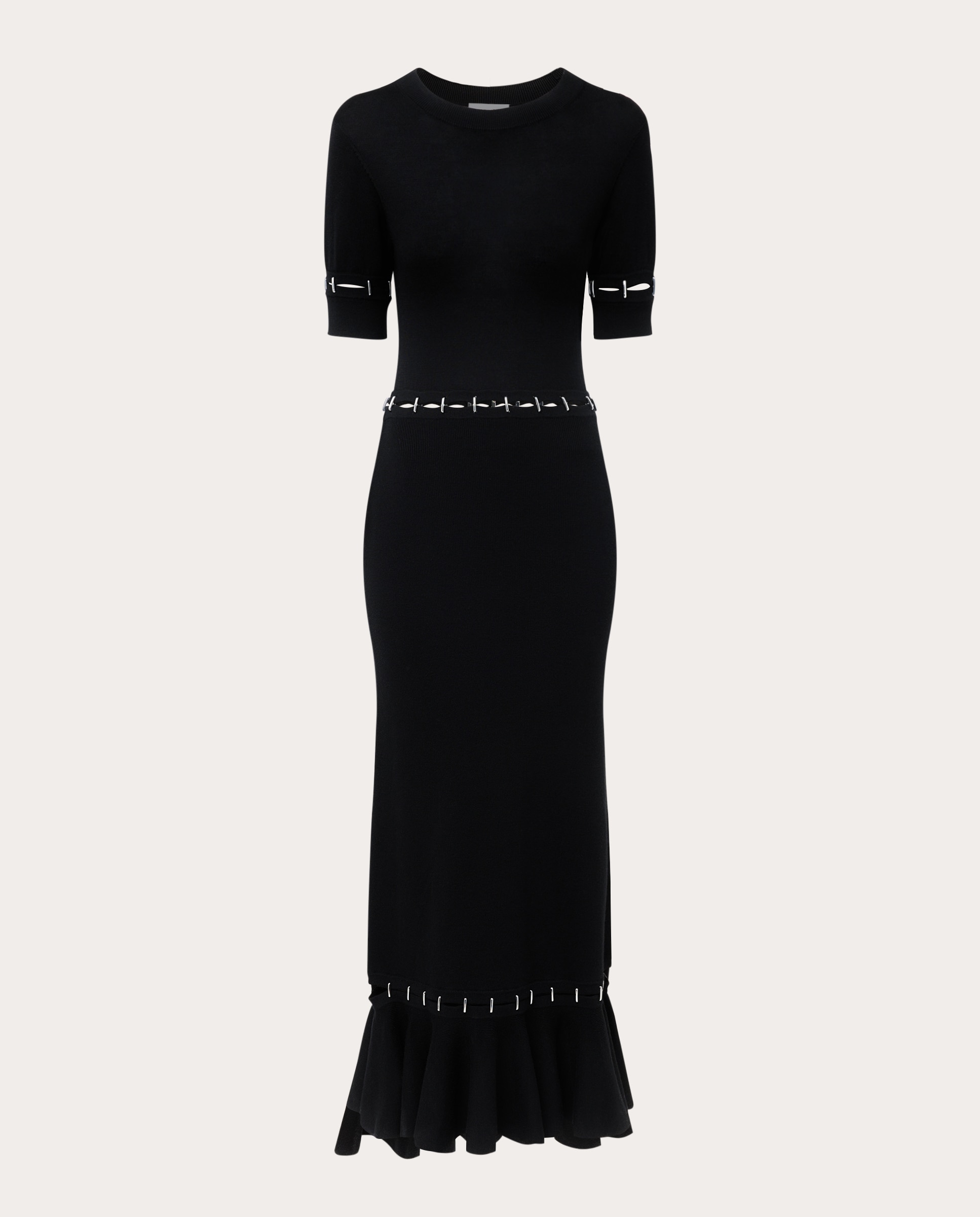 Imagen 1 de Vestido largo de punto Negro