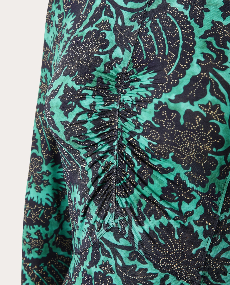 Vestido Midi Naia Estampado Verde-3