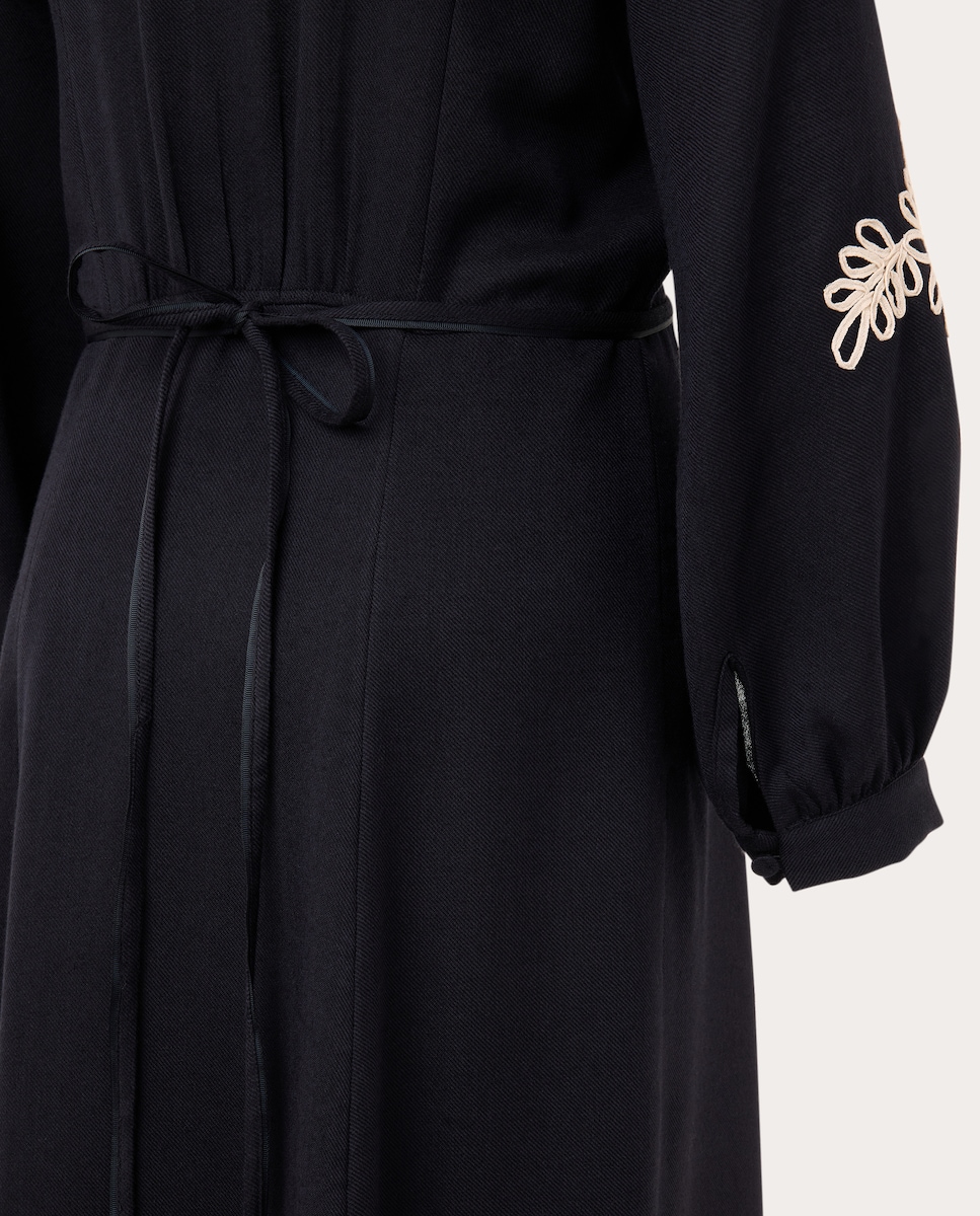 Vestido comprido Preto-5